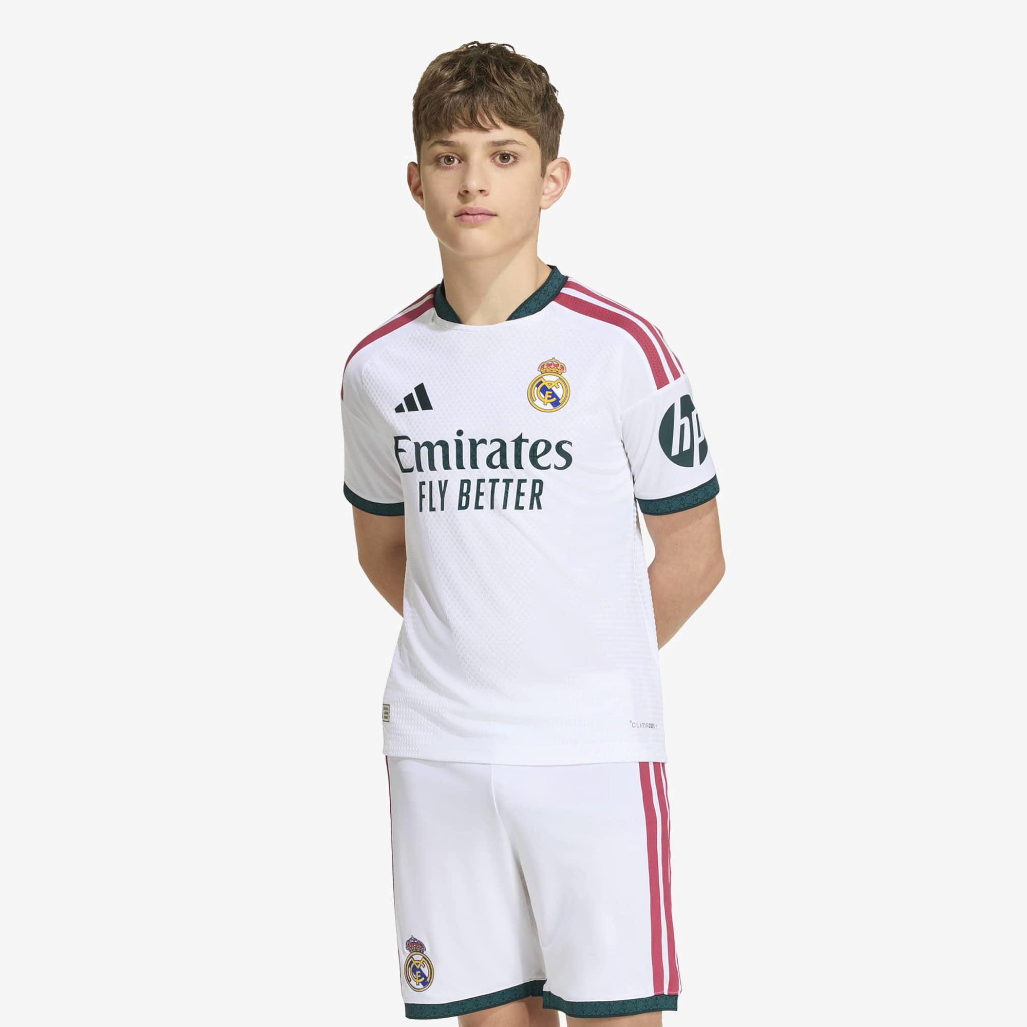 adidas Real Madrid 2026/27 Match Home Big Kids' Soccer Authentic Jersey - White