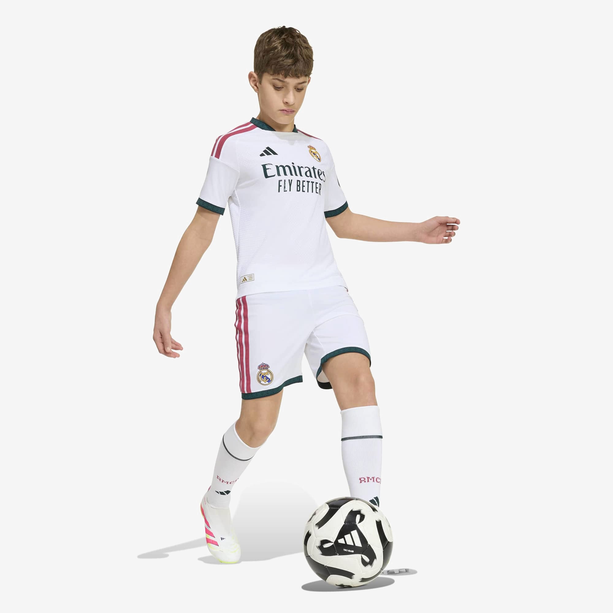 adidas Real Madrid 2026/27 Match Home Big Kids' Soccer Authentic Jersey - White