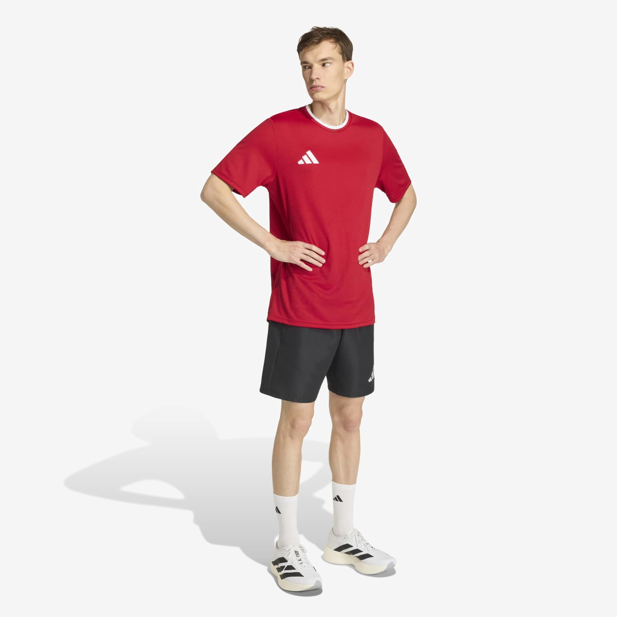 adidas Entrada 26 Polyester Men's T-Shirt - Team Power Red 2 / White