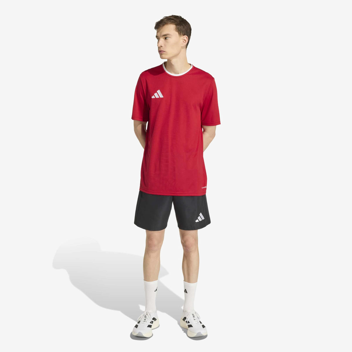 adidas Entrada 26 Polyester Men's T-Shirt - Team Power Red 2 / White