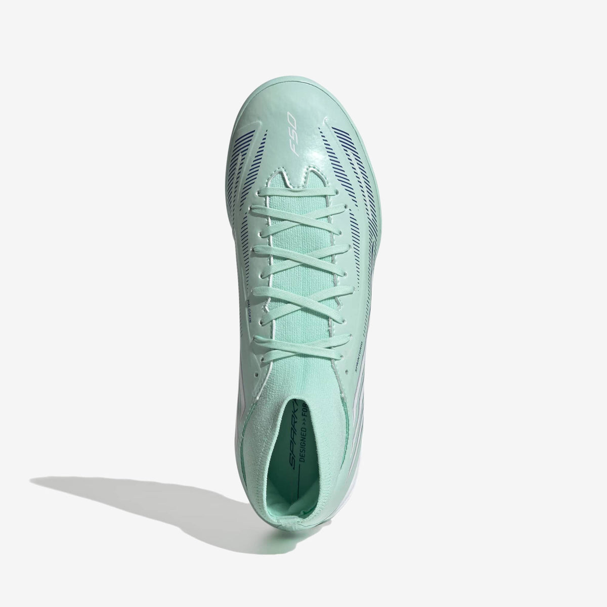 adidas F50 Sparkfusion League (Women's) Turf High-Top Soccer Shoes - Clear Mint / Ftwr White / Solar Purple