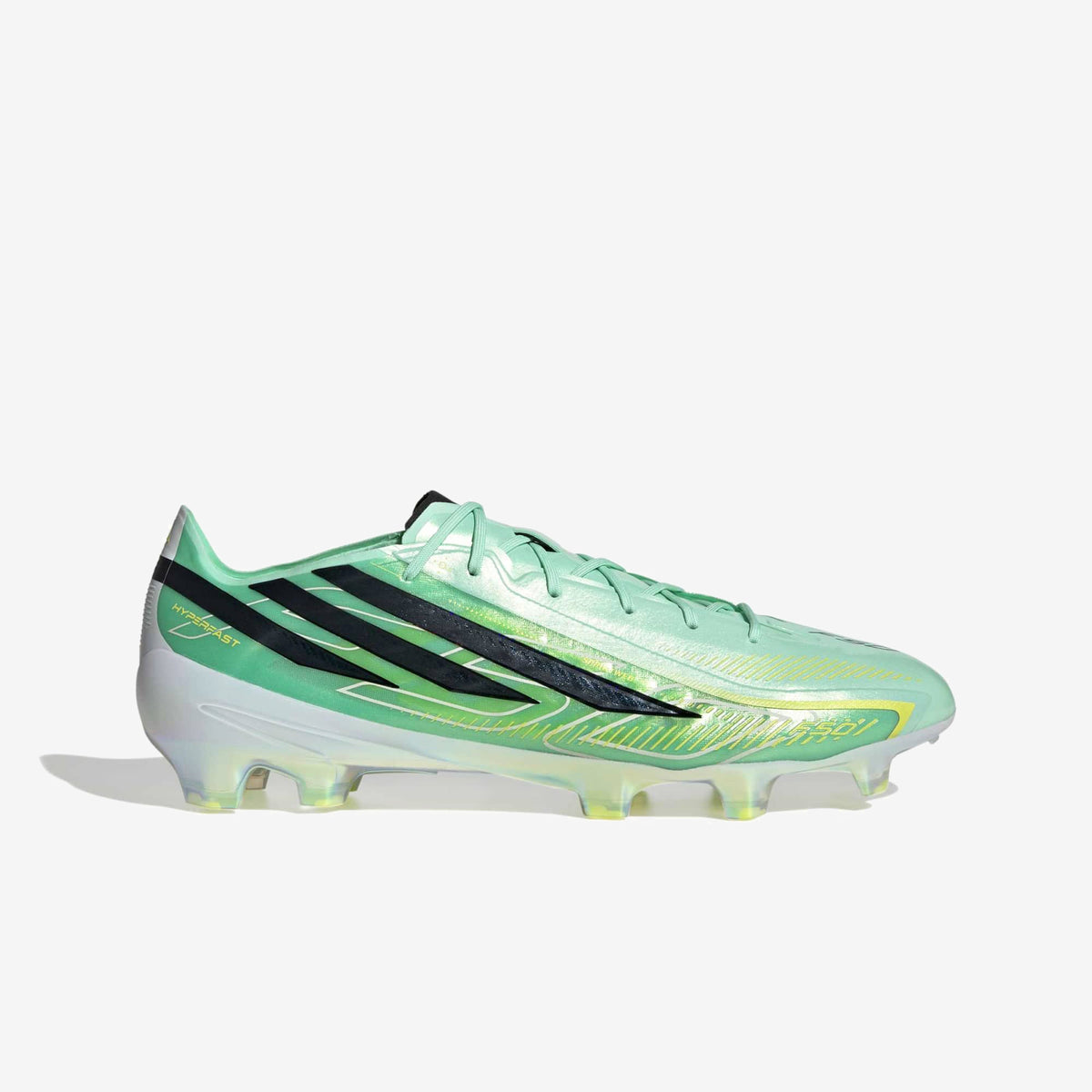 adidas F50 Hyperfast Elite Firm-Ground Low-Top Soccer Cleats - Pulse Mint / Core Black / Solar Lemon