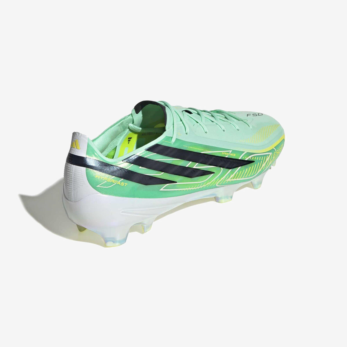 adidas F50 Hyperfast Elite Firm-Ground Low-Top Soccer Cleats - Pulse Mint / Core Black / Solar Lemon