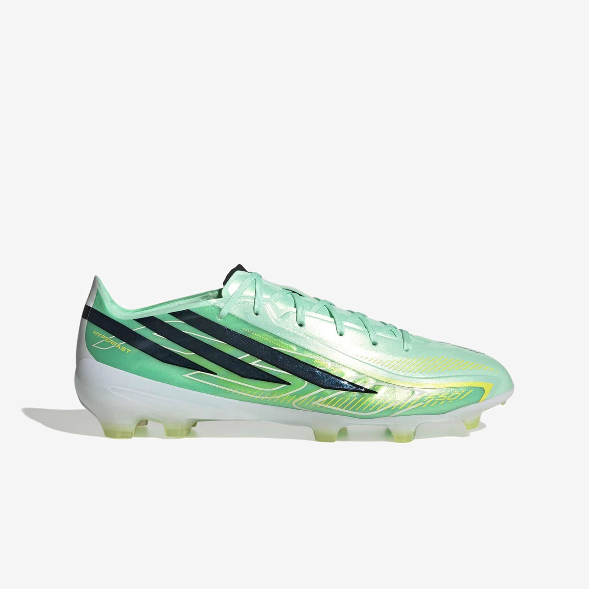 adidas F50 Hyperfast Pro Firm-Ground Low-Top Soccer Cleats - Pulse Mint / Core Black / Solar Lemon