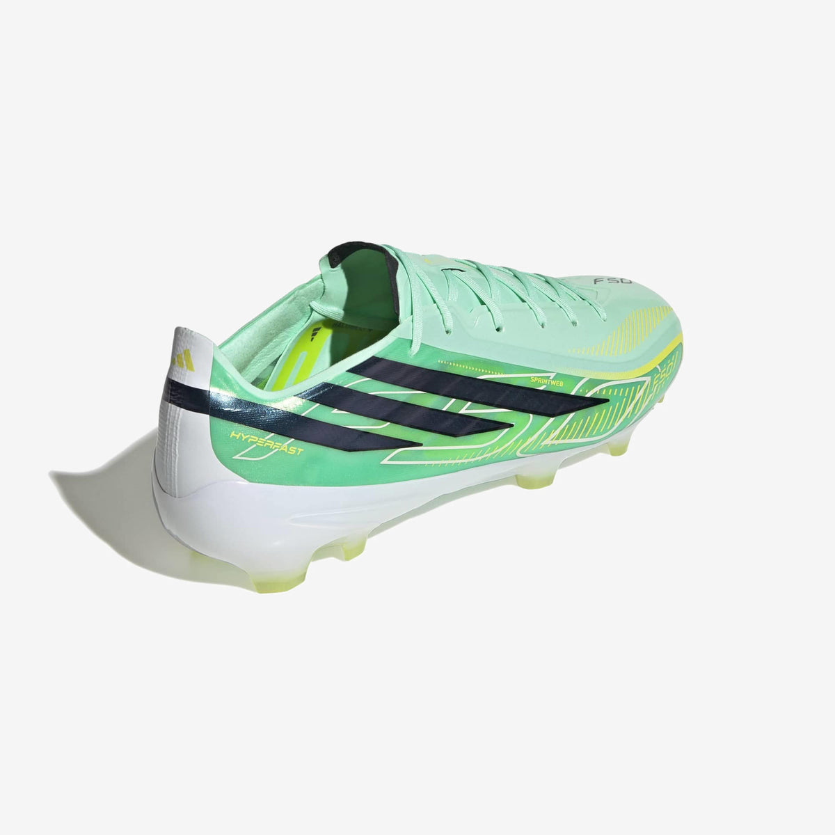 adidas F50 Hyperfast Pro Firm-Ground Low-Top Soccer Cleats - Pulse Mint / Core Black / Solar Lemon