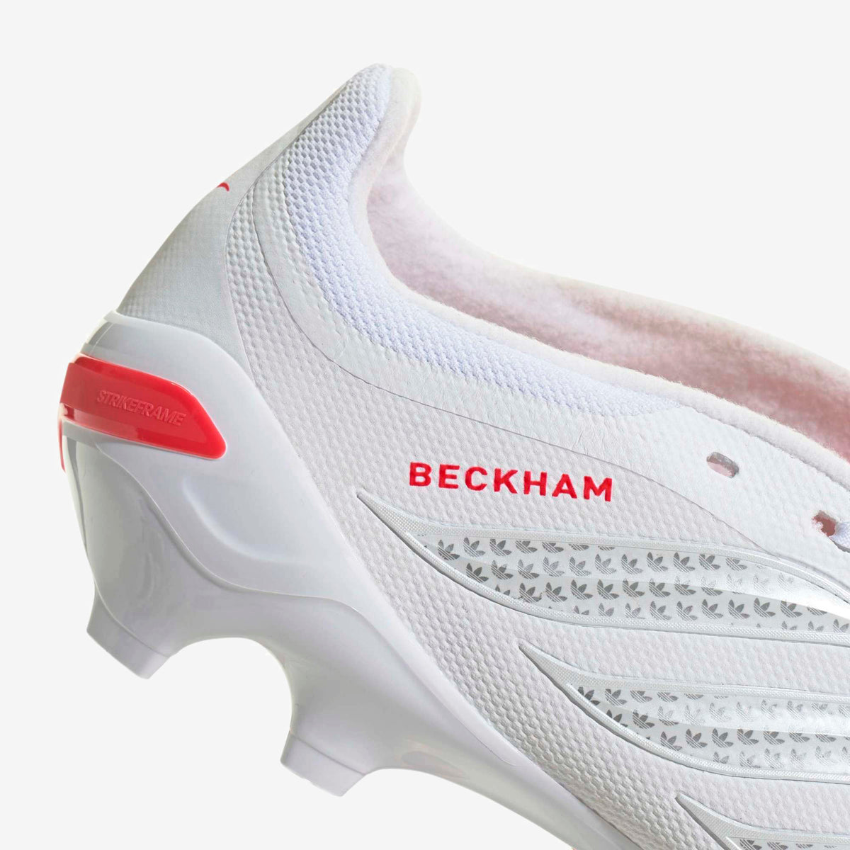 adidas Predator League Fold-Over Tongue David Beckham Firm-Ground Low-Top Soccer Cleats - Ftwr White / Silver Met. / Lucid Red