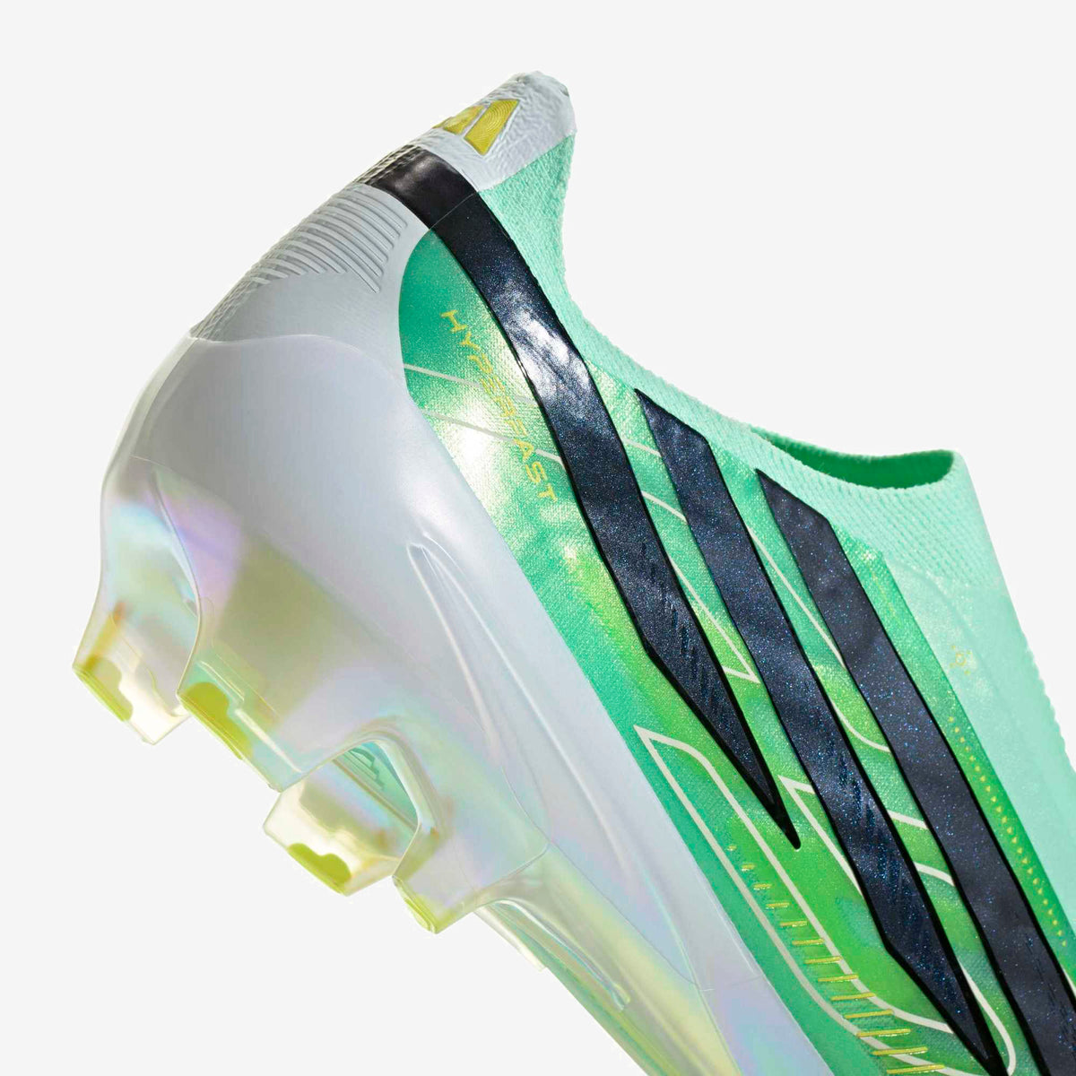 adidas F50 Hyperfast Elite Laceless Firm-Ground Low-Top Soccer Cleats - Pulse Mint / Core Black / Solar Lemon