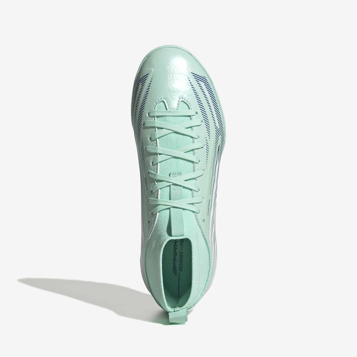 adidas Jr. F50 Sparkfusion League Little/Big Kids' Turf High-Top Soccer Shoes - Clear Mint / Ftwr White / Solar Purple