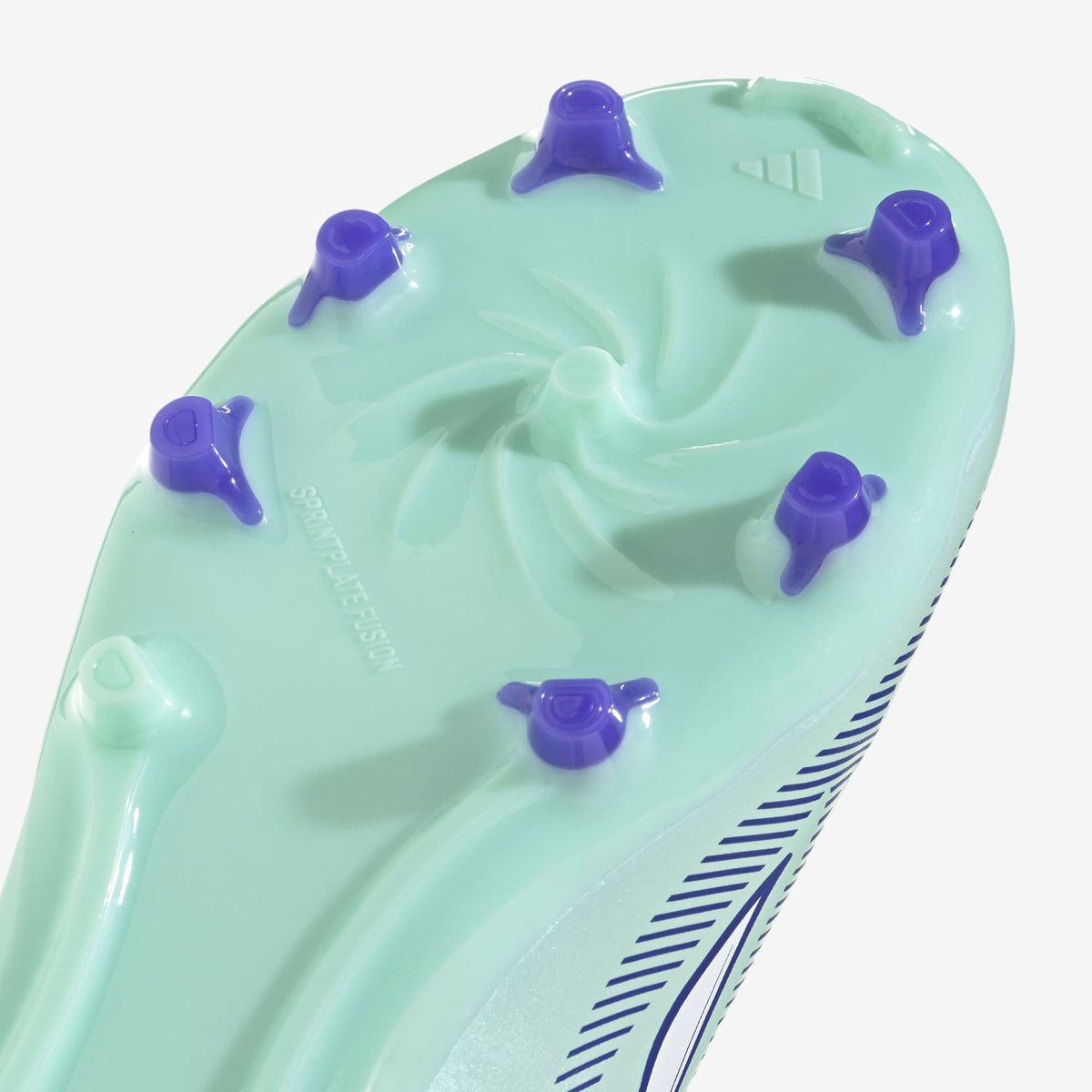 adidas F50 Sparkfusion League Mid Cut Little/Big Kids' Firm Ground/Artificial Grass High-Top Soccer Cleats - Clear Mint / Ftwr White / Solar Purple