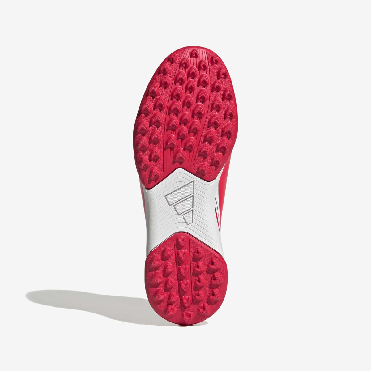 adidas Jr. F50 Messi Club Little/Big Kids' Turf Low-Top Soccer Shoes - Lucid Red / Core Black / Pure Ruby