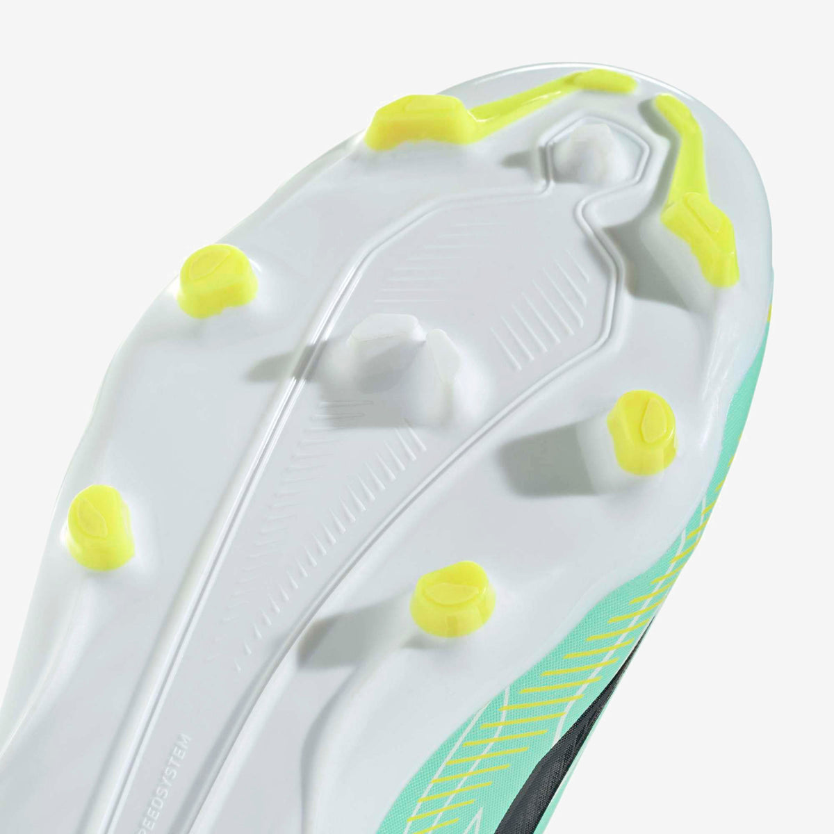 adidas Jr. F50 Hyperfast League Big Kids' Firm-Ground Low-Top Soccer Cleats - Pulse Mint / Night Navy / Solar Lemon