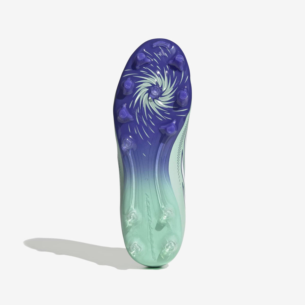adidas F50 Sparkfusion League Mid Cut Firm Ground/Artificial Grass High-Top Soccer Cleats - Clear Mint / Ftwr White / Solar Purple