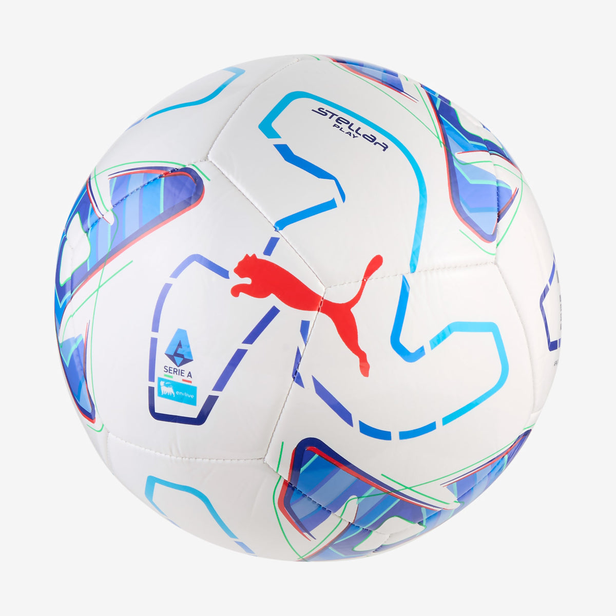 PUMA STELLAR Play Serie A Soccer Ball - PUMA White-multicolor