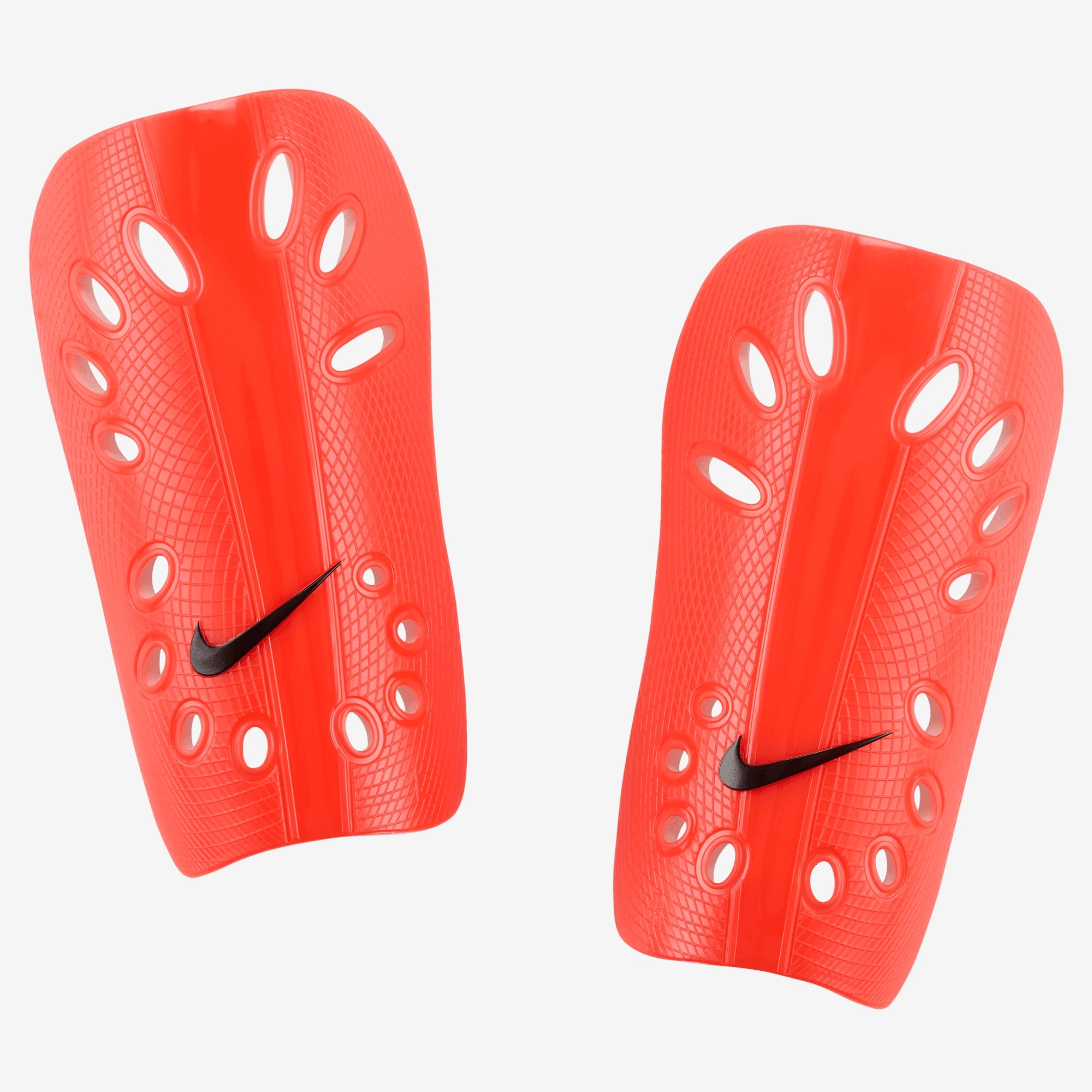 Nike J Soccer Shin Guards - Bright Crimson/White
