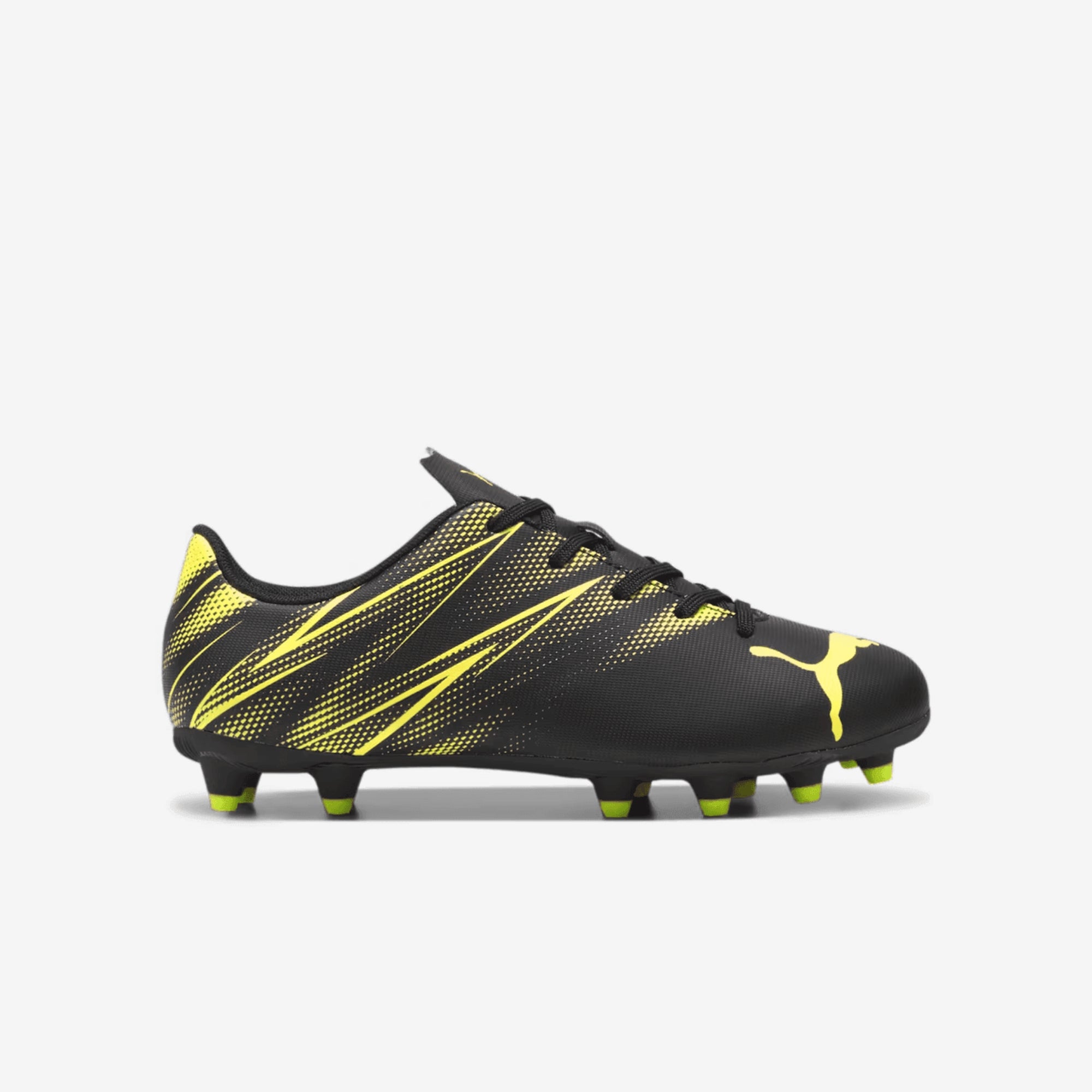 PUMA ATTACANTO Little Kids' Firm/Artificial-Ground Low-Top Soccer Cleats - PUMA Black-Yellow Blaze