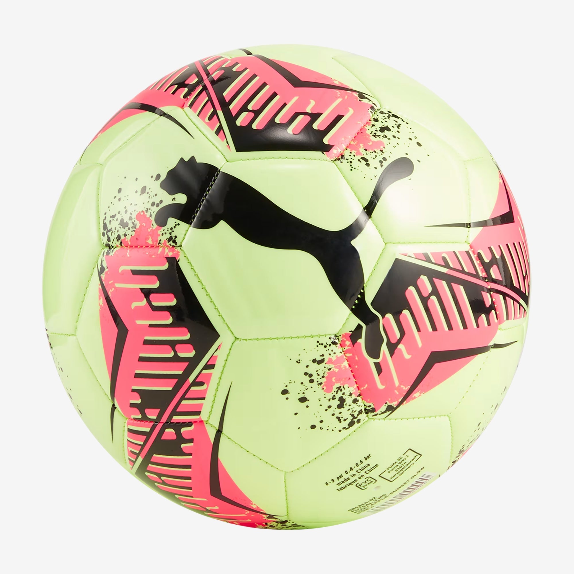 PUMA Futsal 3 MS Indoor Soccer Ball - Fizzy Apple-Sunset Glow