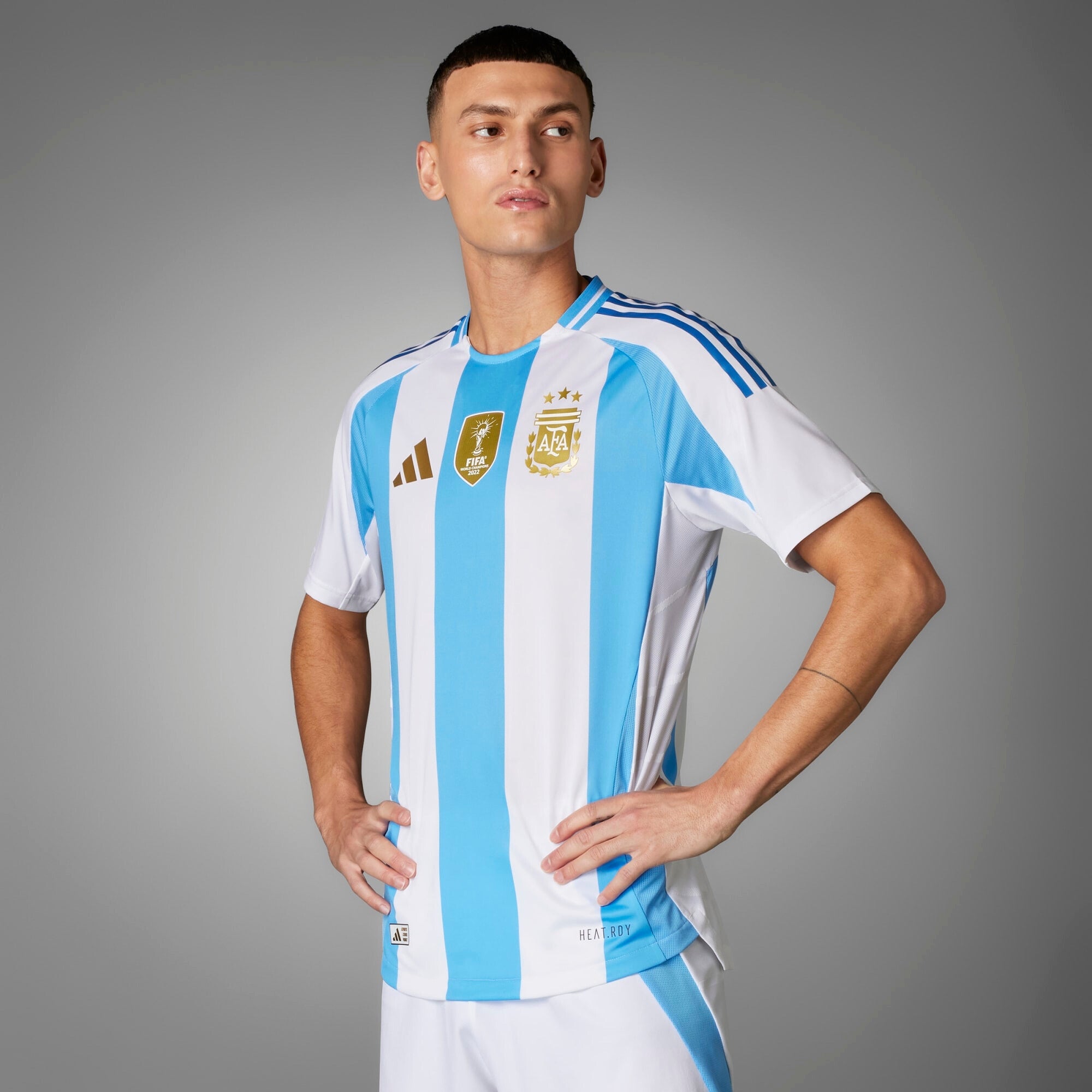 adidas Argentina 2024 Match Home Men's HEAT.RDY Soccer Authentic Jersey - White / Blue Burst