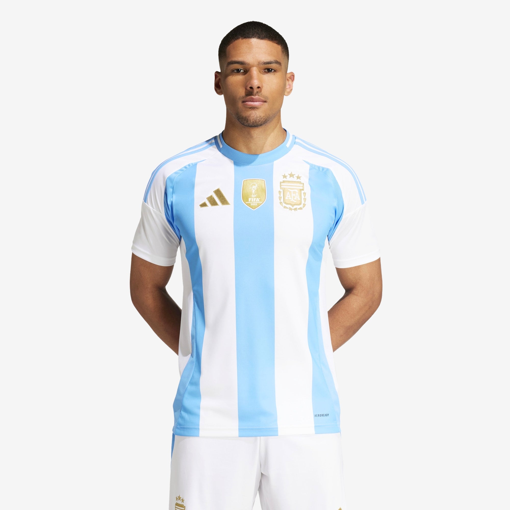 adidas Argentina 2024 Stadium Home Men's AEROREADY Soccer Replica Jersey - White / Blue Burst