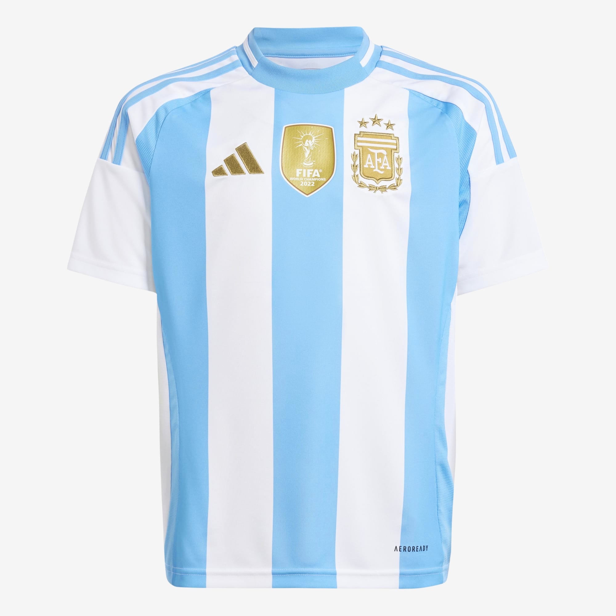 adidas Argentina 2024 Stadium Home Big Kids' AEROREADY Soccer Replica Jersey - White / Blue Burst