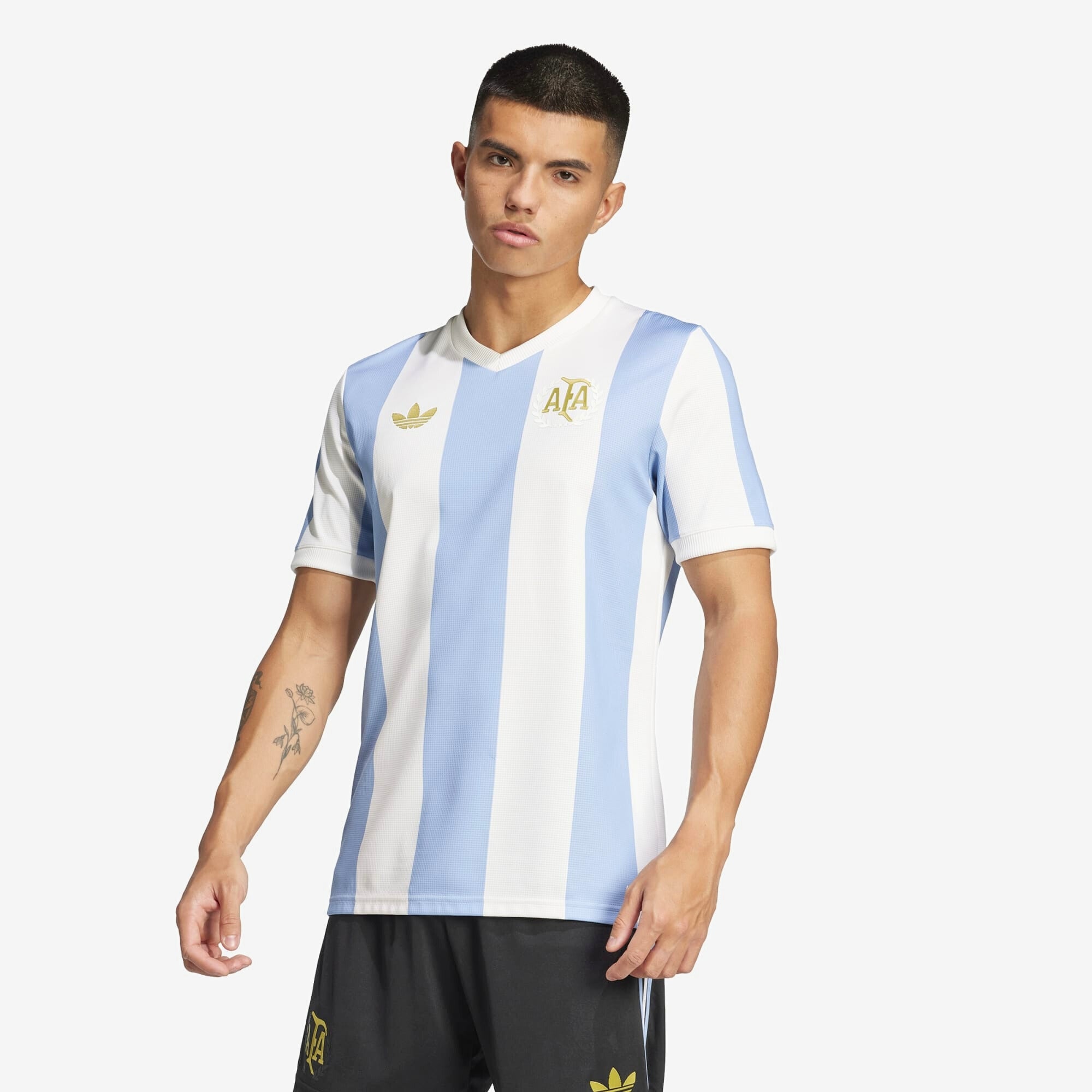 adidas Argentina Anniversary Men's AEROREADY Soccer Jersey - Ambient Sky / Cloud White