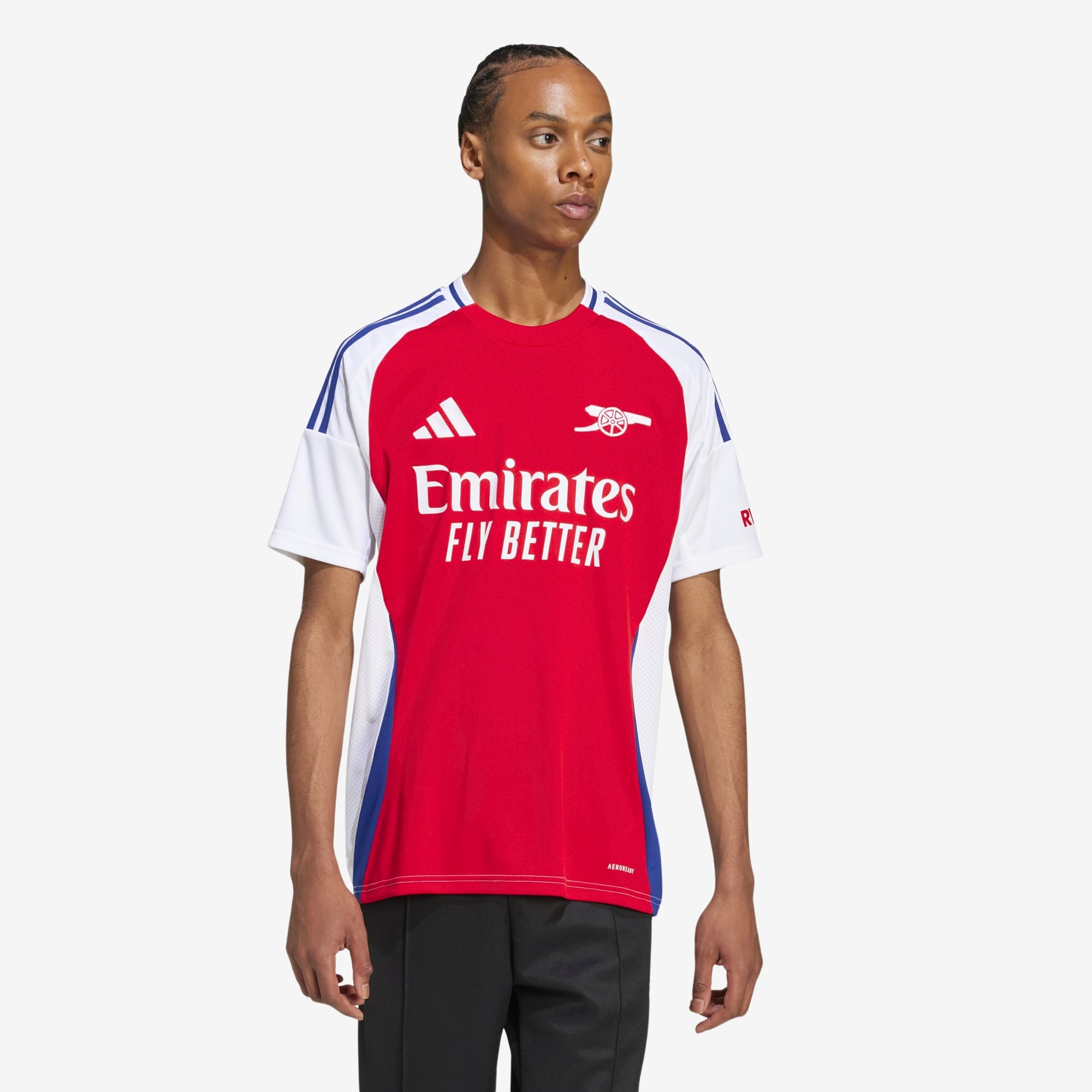 adidas Arsenal 2024/25 Stadium Home Men's AEROREADY Soccer Replica Jersey - Better Scarlet / White