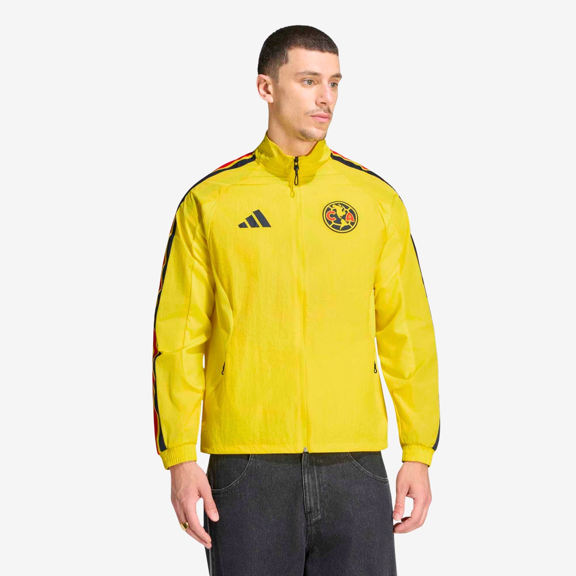 adidas Club America Home Anthem Men's Full-Zip Soccer Jacket - Impact Yellow