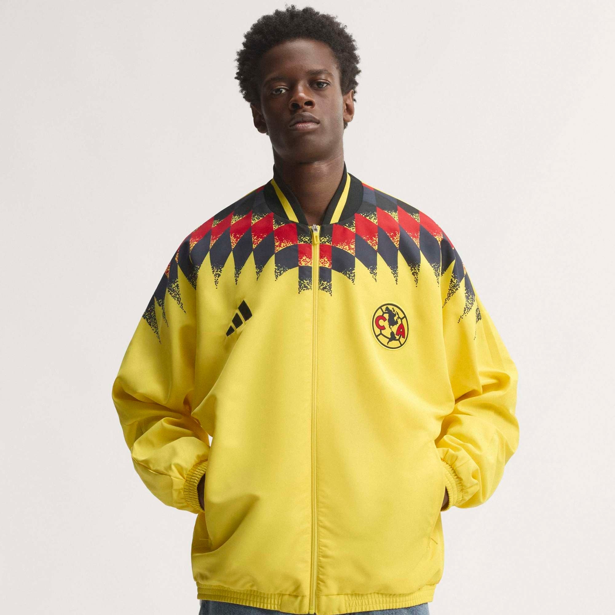 adidas Club America Stadium Track Top Men's Full-Zip Soccer Jacket - Impact Yellow