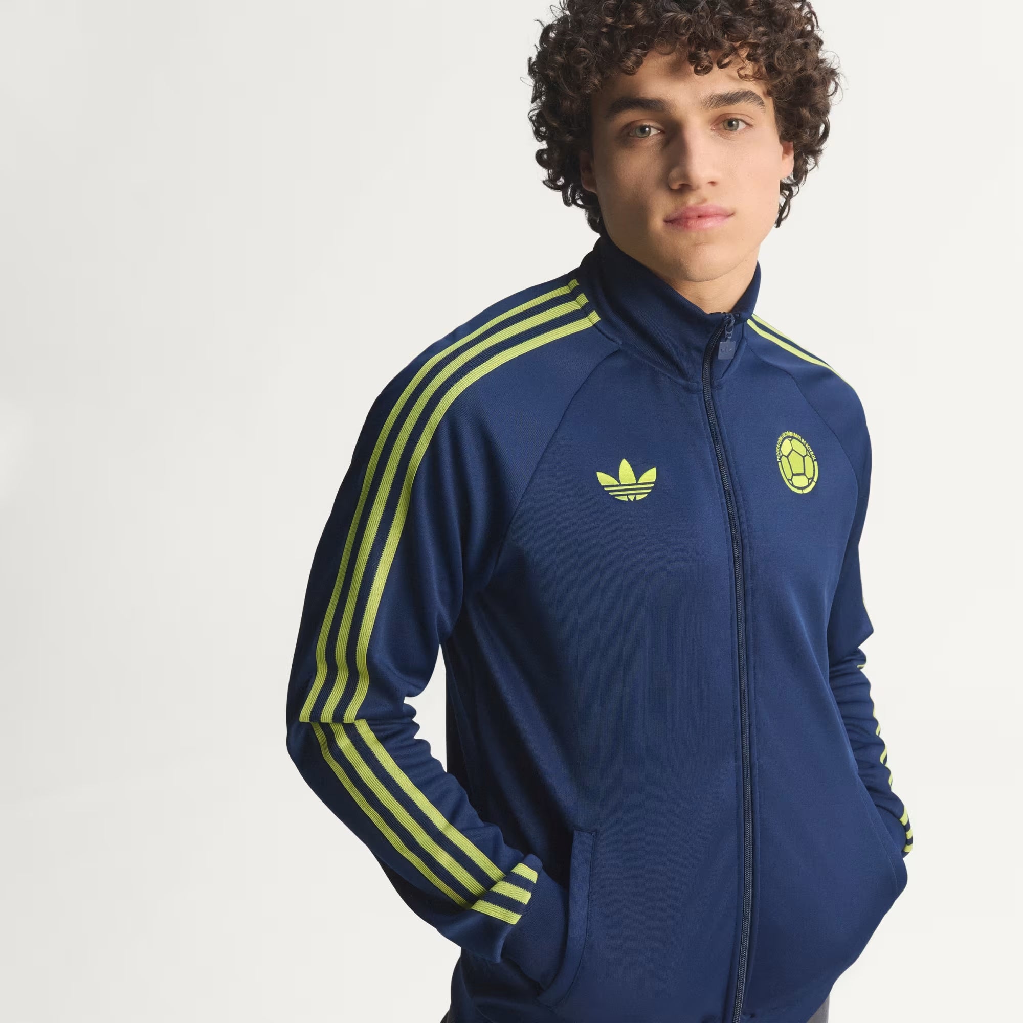 adidas Colombia Originals Track Top Men's Full-Zip Soccer Jacket - Team Navy Blue 2