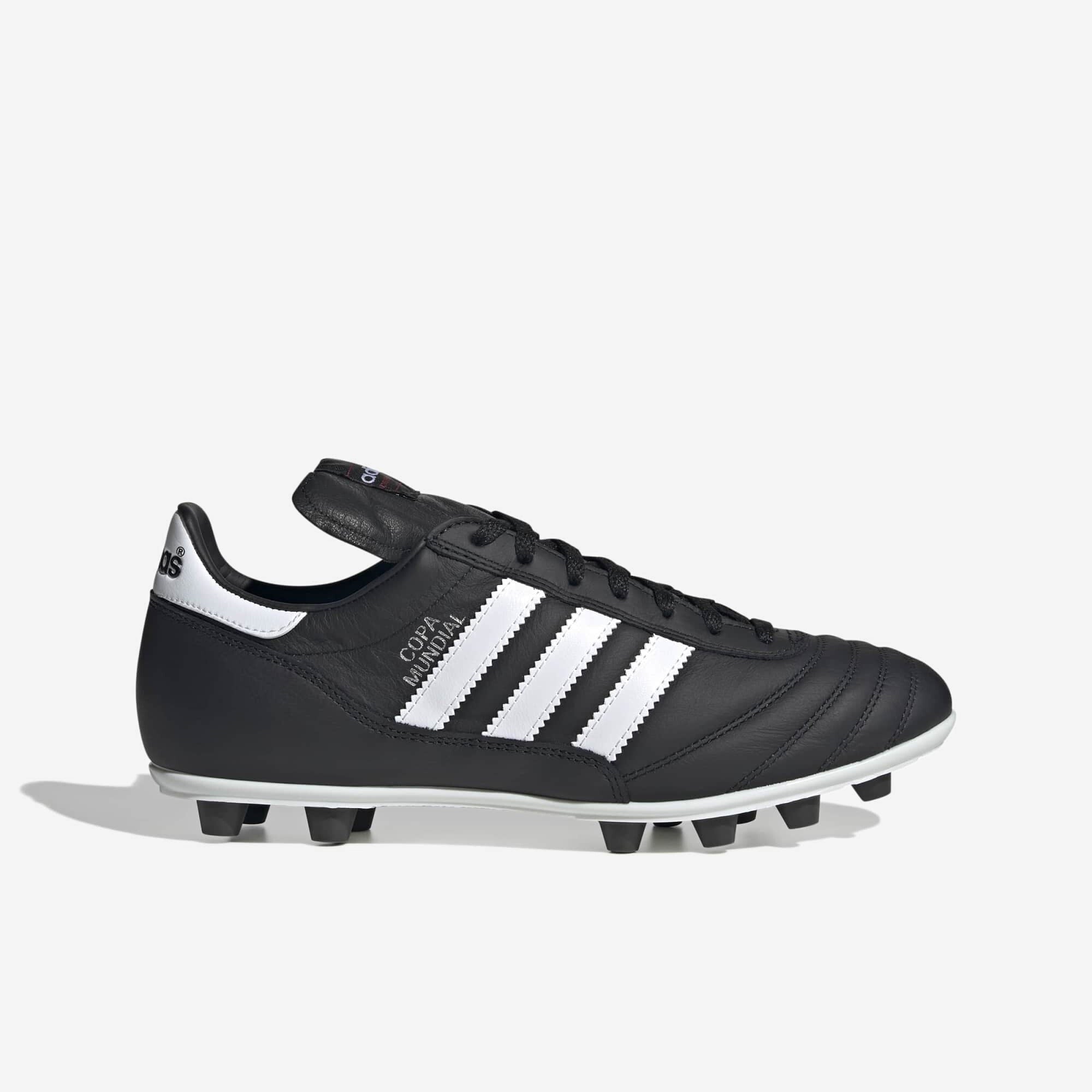 adidas Copa Mundial Firm-Ground Low-Top Soccer Cleats - Core Black / Cloud White / Silver Metallic