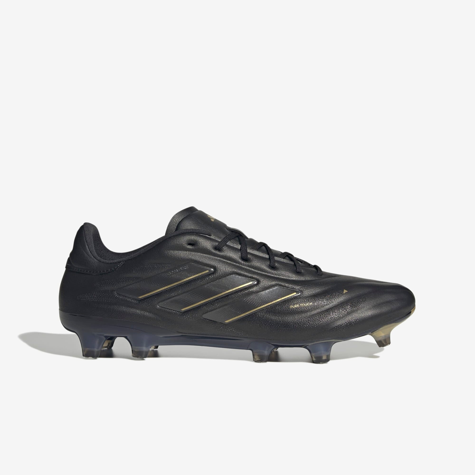 adidas Copa Pure 2 Elite FG Low-Top Soccer Cleats - Core Black / Carbon / Gold Metallic