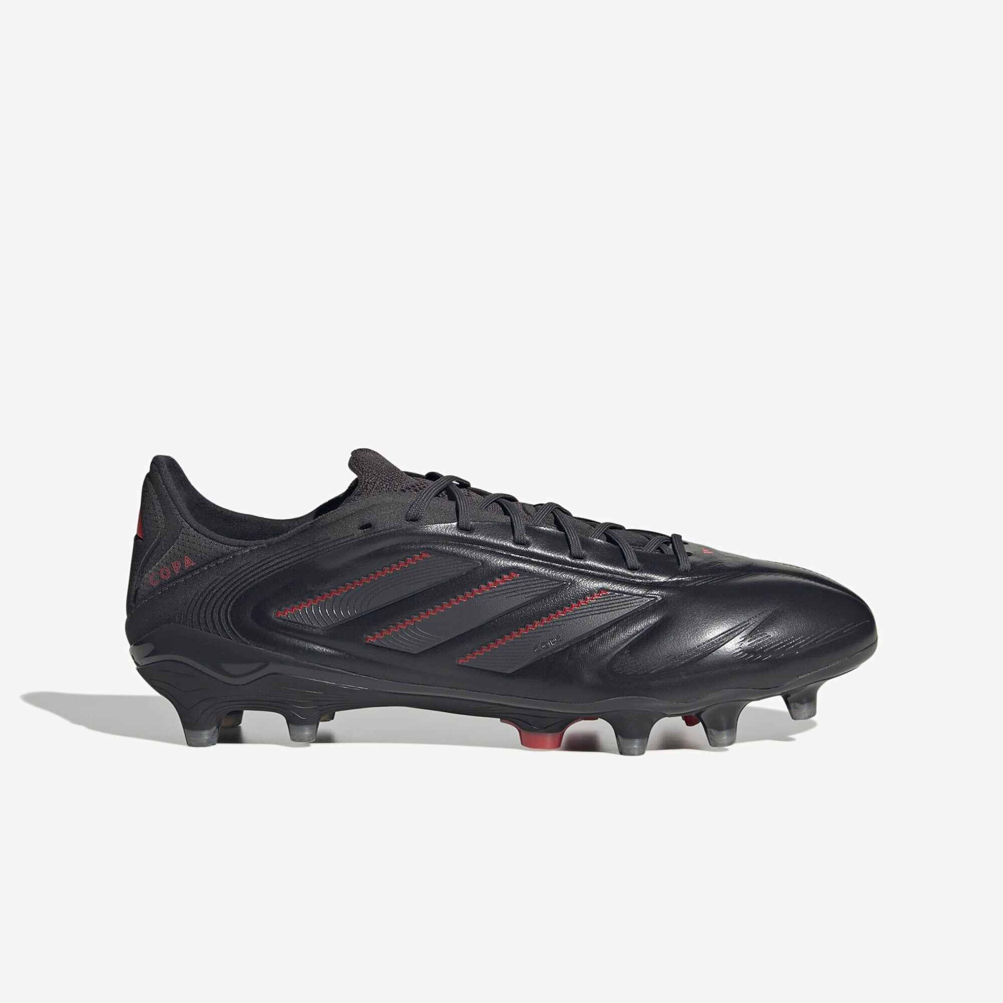 adidas Copa Pure 3 Elite FG Low-Top Soccer Cleats - Core Black / Carbon / Lucid Red