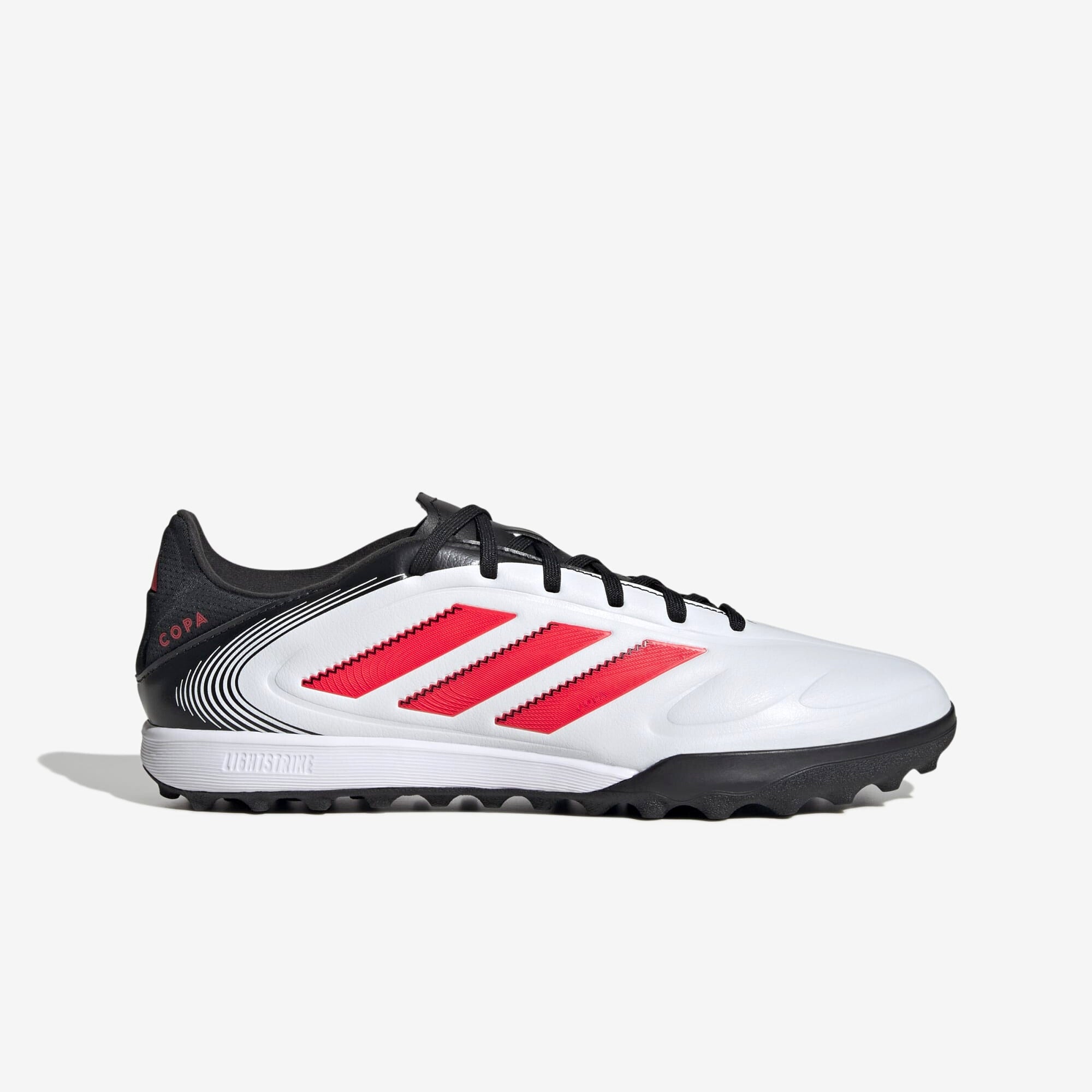 adidas Copa Pure 3 League TF Low-Top Soccer Shoes - Cloud White / Lucid Red / Core Black