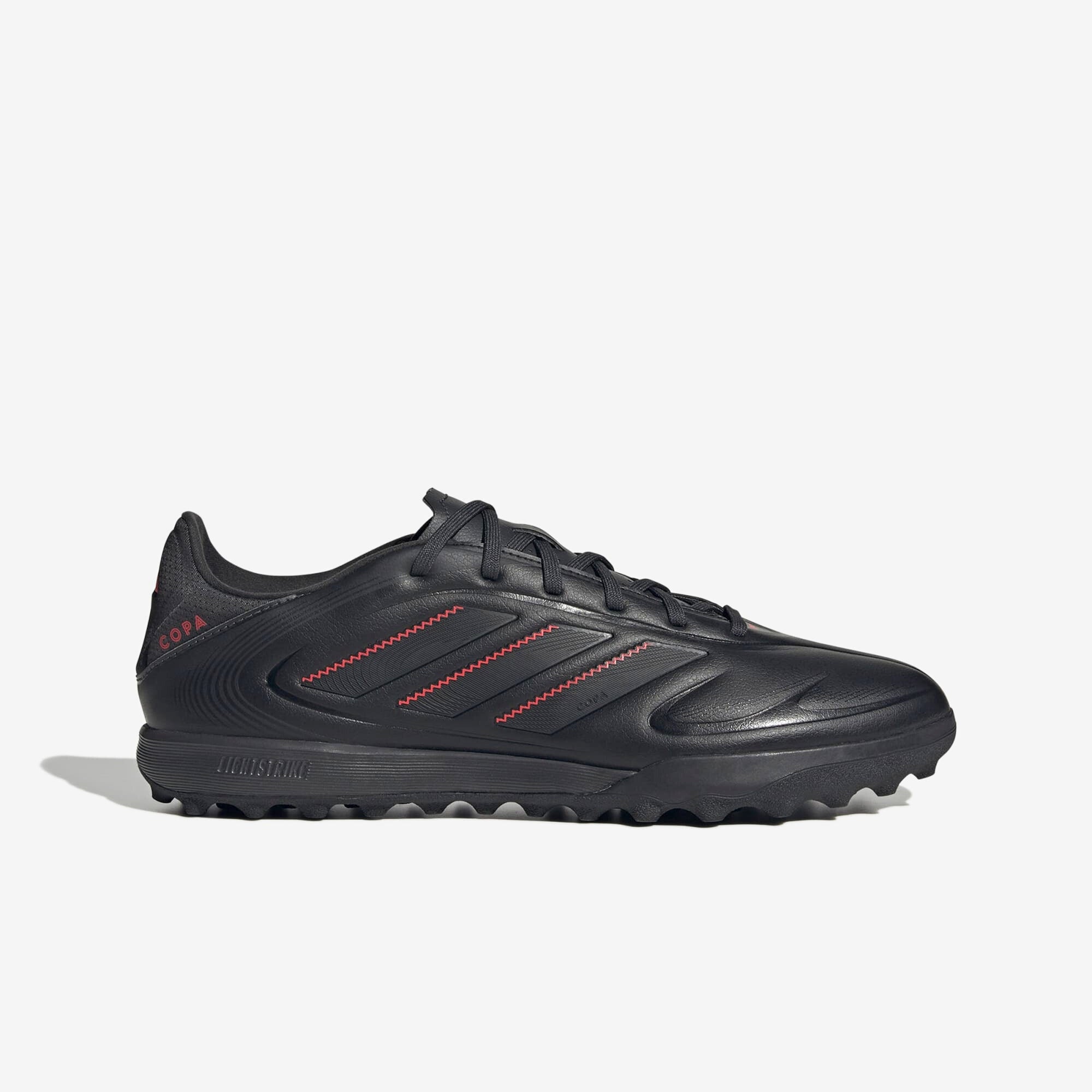 adidas Copa Pure 3 League TF Low-Top Soccer Shoes - Core Black / Carbon / Lucid Red