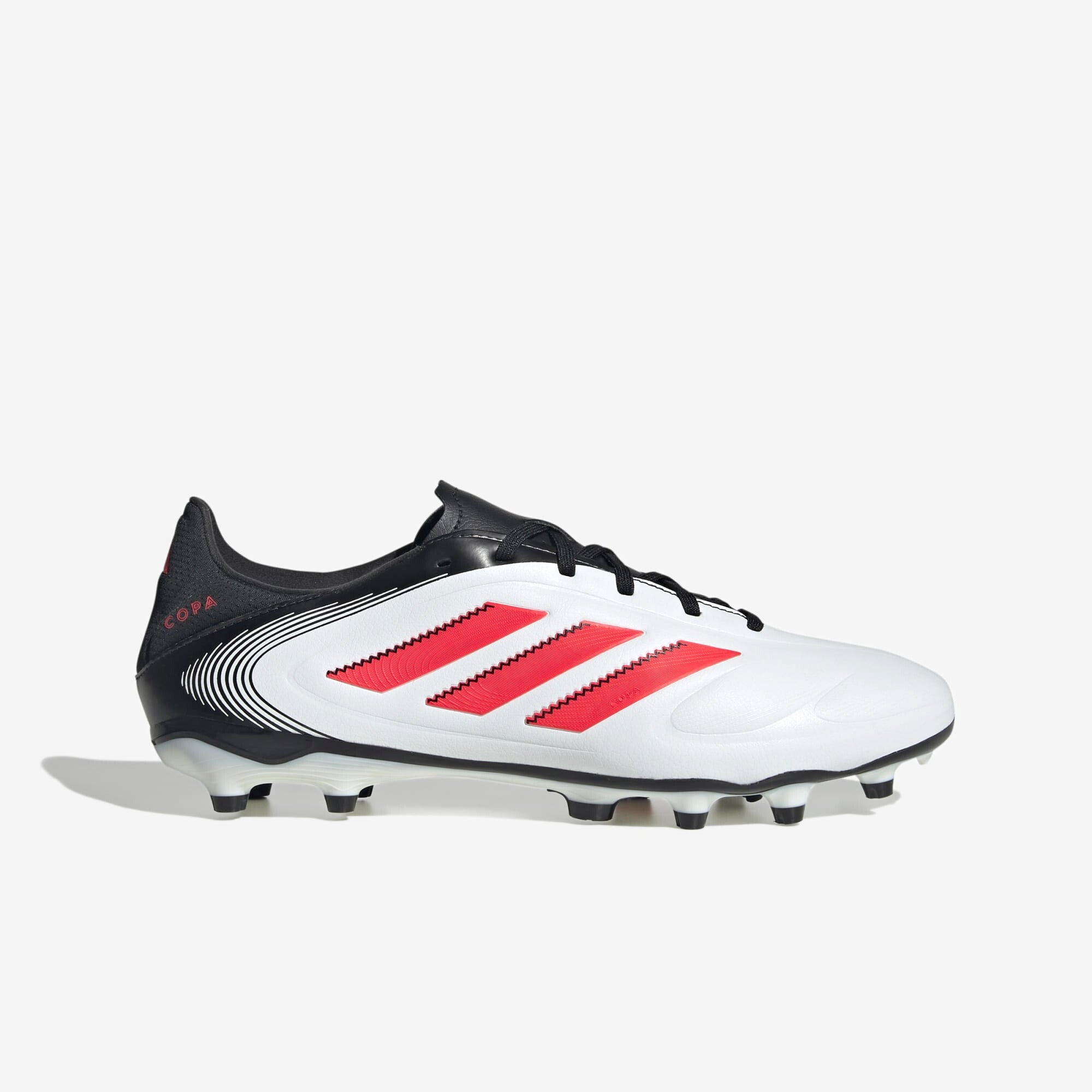 adidas Copa Pure 3 League FG/MG Low-Top Soccer Cleats - Cloud White / Lucid Red / Core Black