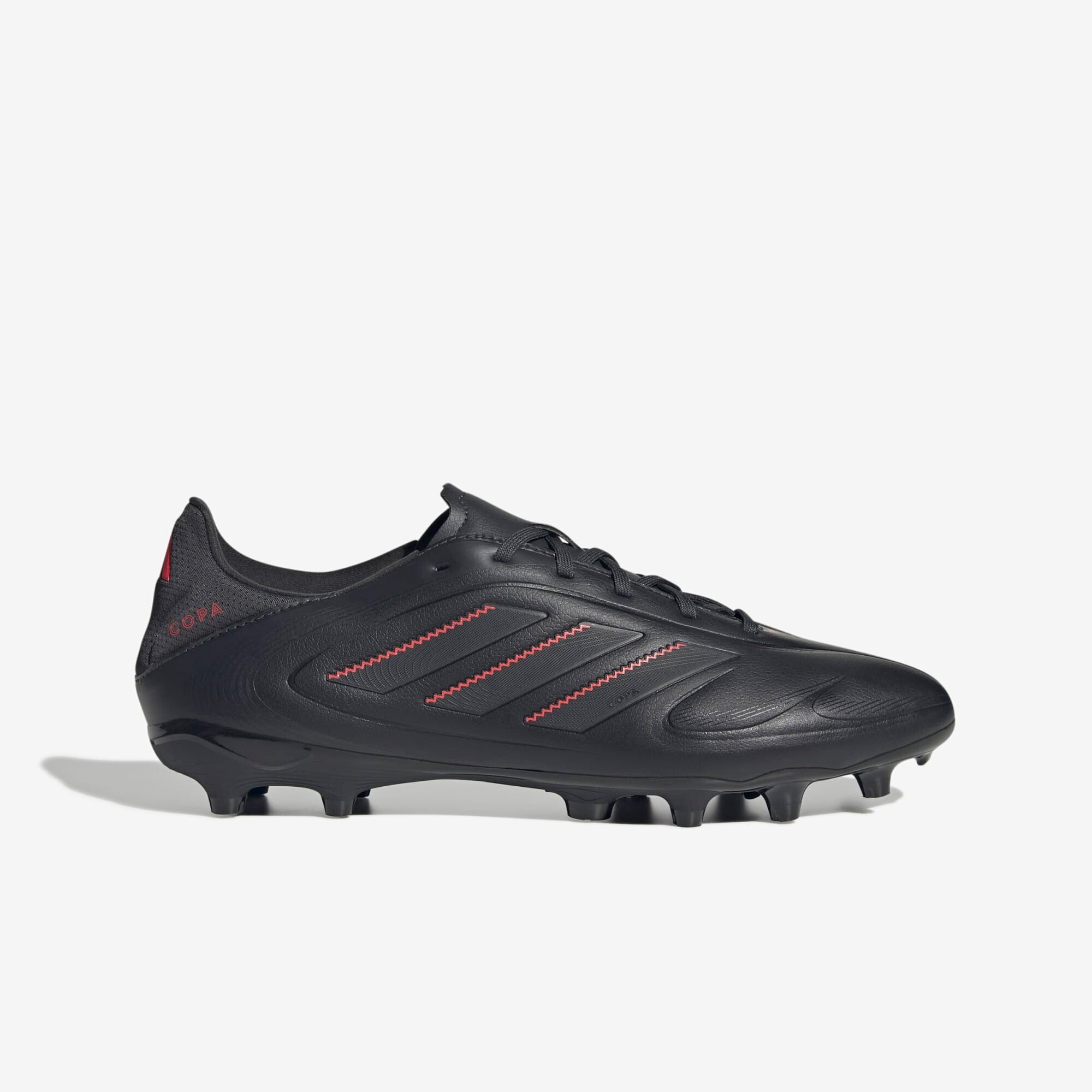 adidas Copa Pure 3 League FG/MG Low-Top Soccer Cleats - Core Black / Carbon / Lucid Red