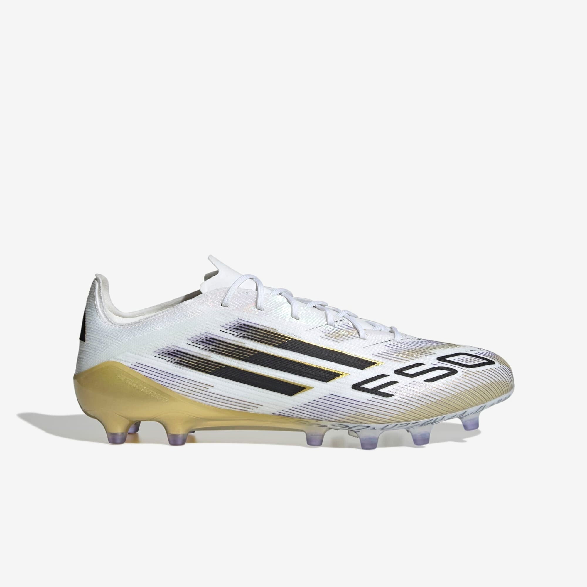 adidas F50 Elite Artificial Grass Low-Top Soccer Cleats - Ftwr White / Core Black / Gold Met.