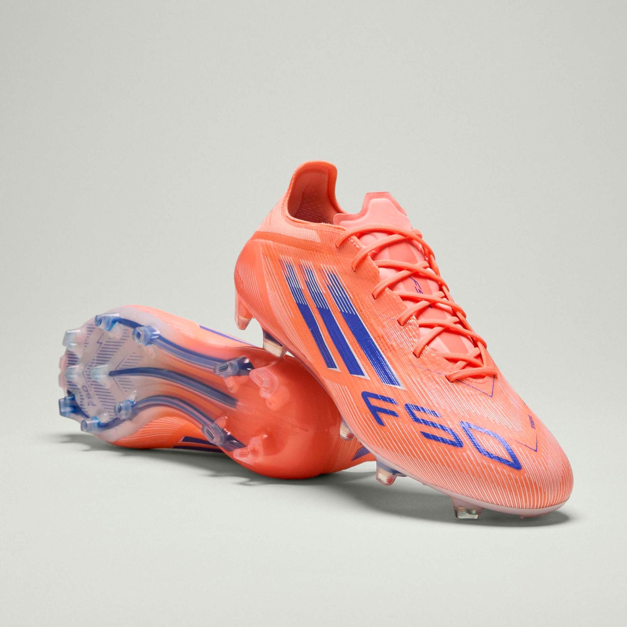 adidas F50 Elite Firm-Ground Low-Top Soccer Cleats - Beam Orange / Lucid Blue / Cloud White