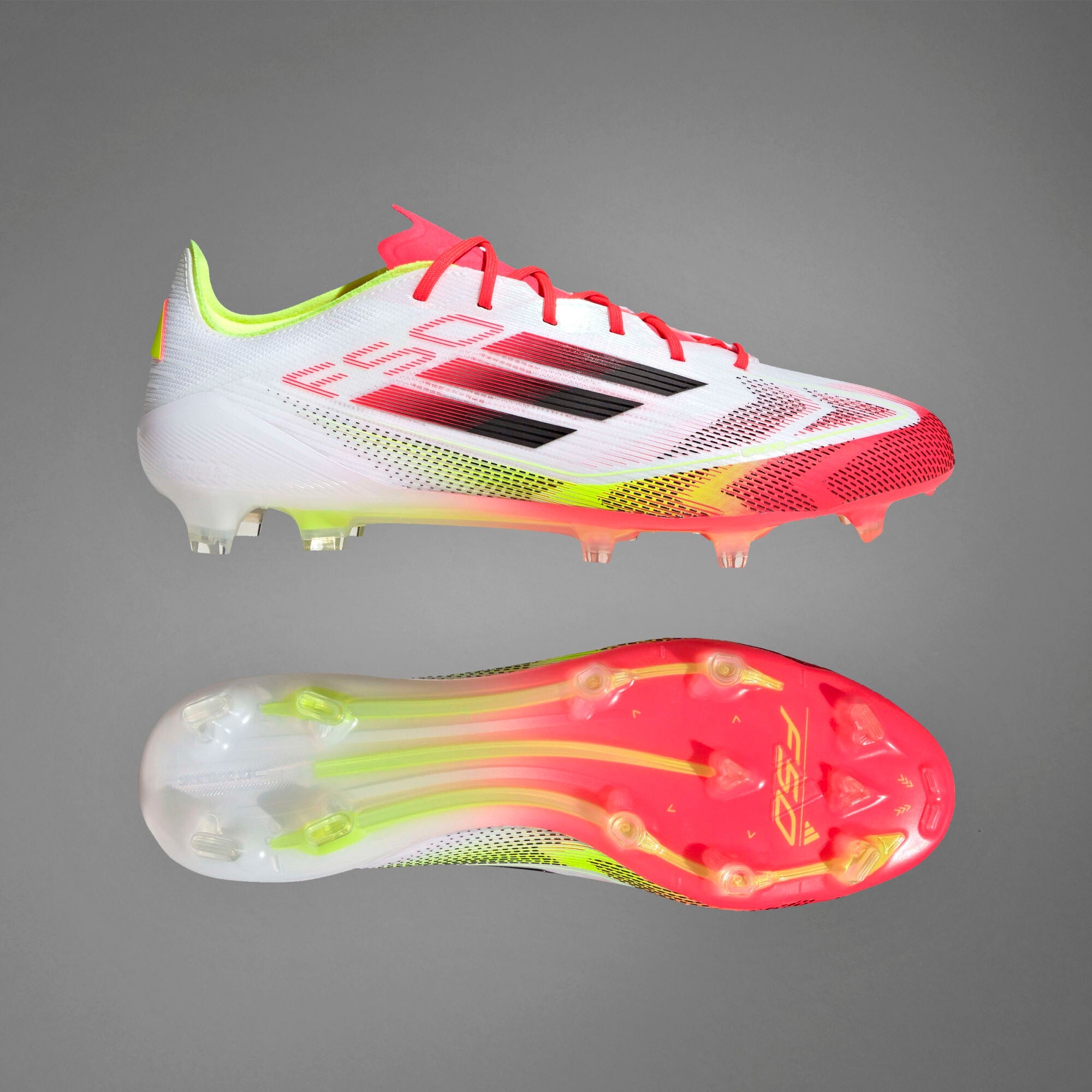 adidas F50 Elite FG Low-Top Soccer Cleats - Cloud White / Core Black / Solar Yellow