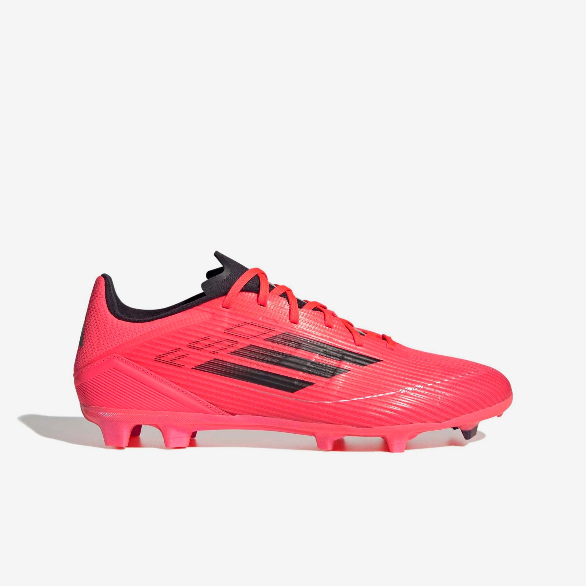 adidas F50 League Firm/Multi-Ground Low-Top Soccer Cleats - Turbo / Aurora Black / Platinum Metallic