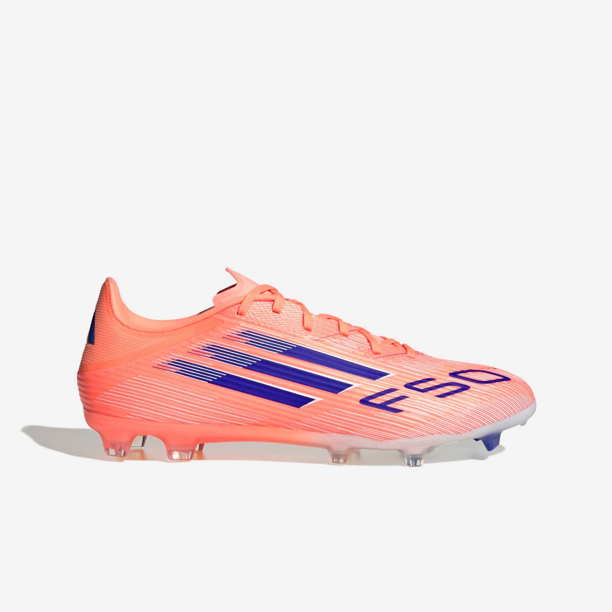 adidas F50 League Firm/Multi-Ground Low-Top Soccer Cleats - Beam Orange / Lucid Blue / Cloud White