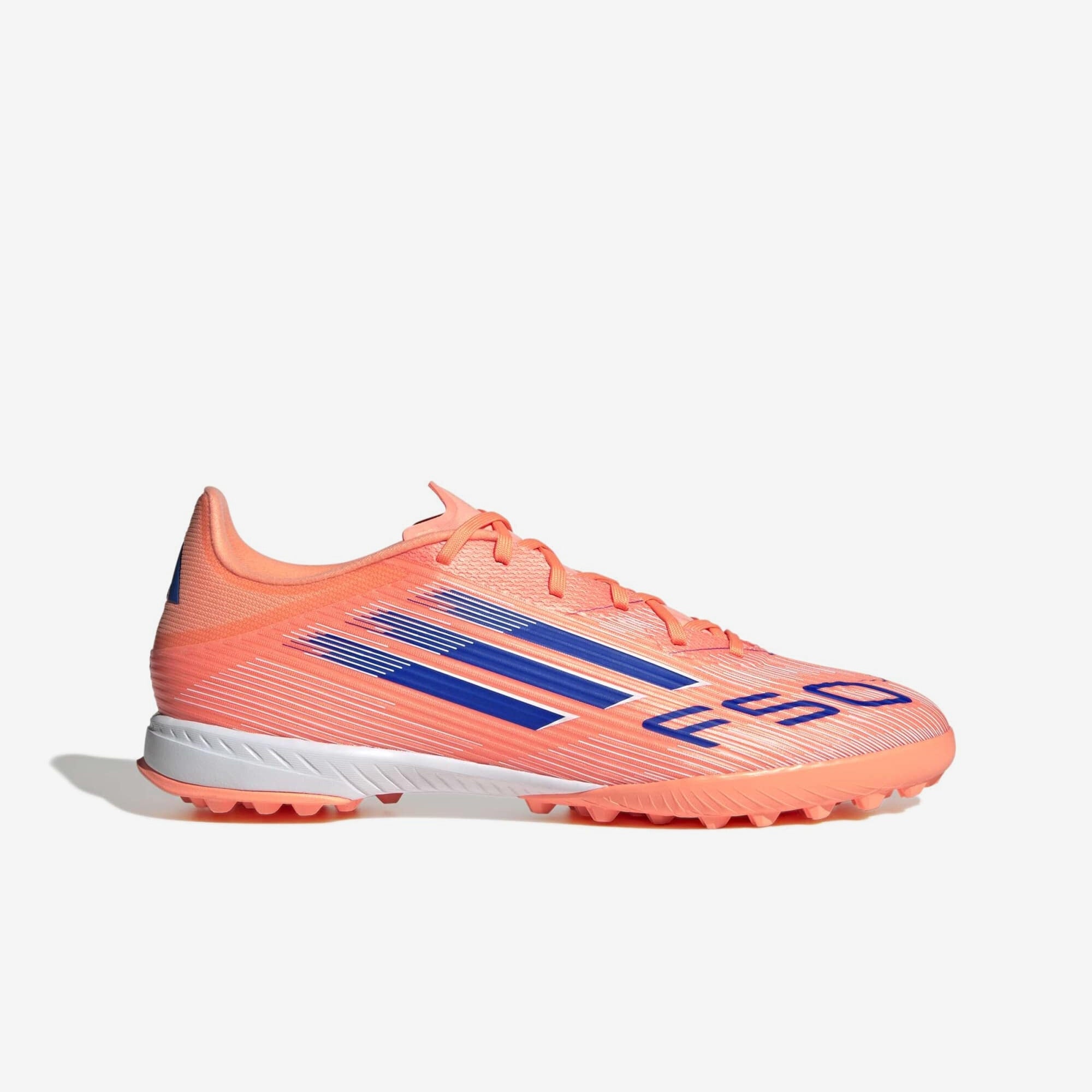 adidas F50 League Turf Low-Top Soccer Shoes - Beam Orange / Lucid Blue / Cloud White