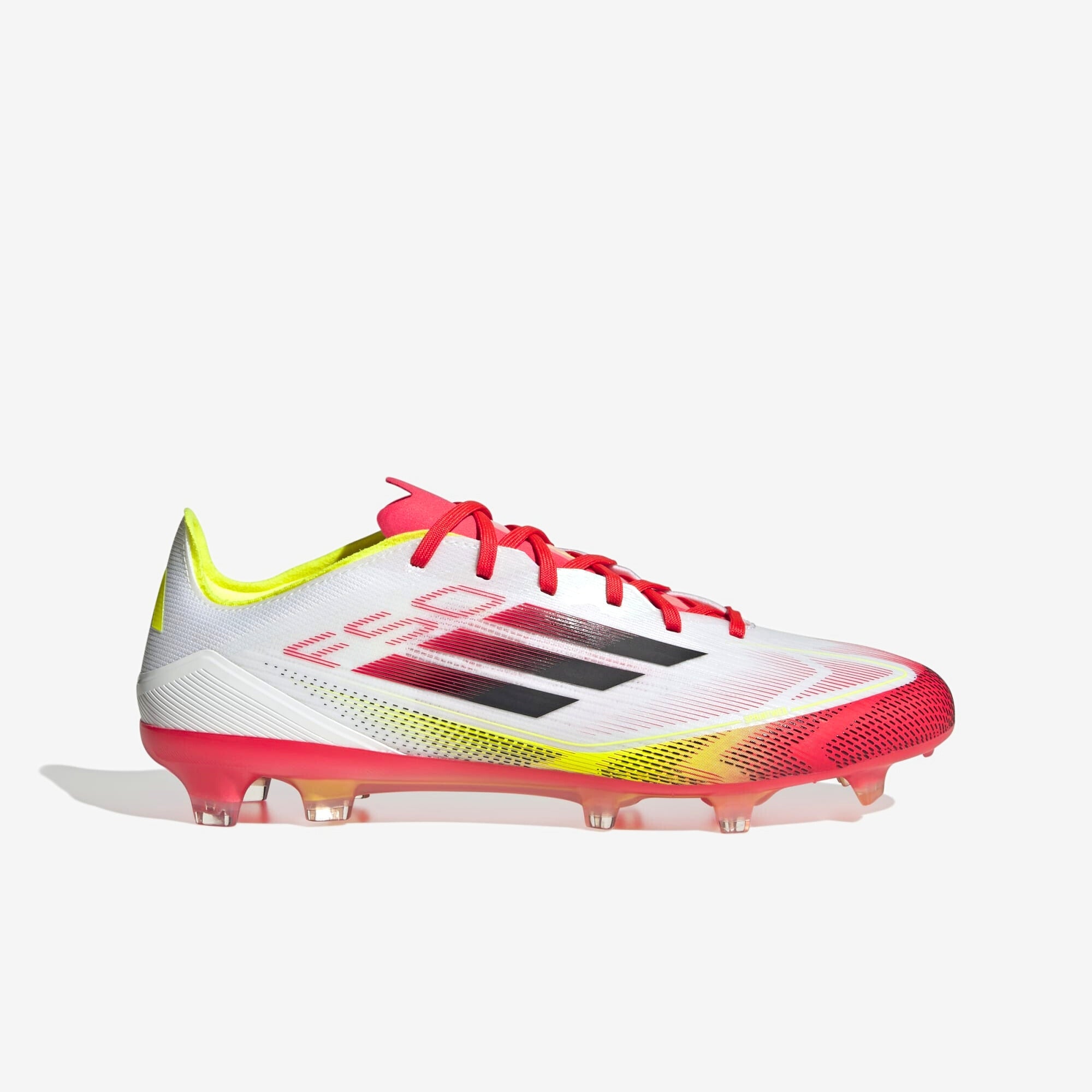 adidas F50 Pro FG Low-Top Soccer Cleats - Cloud White / Core Black / Solar Yellow