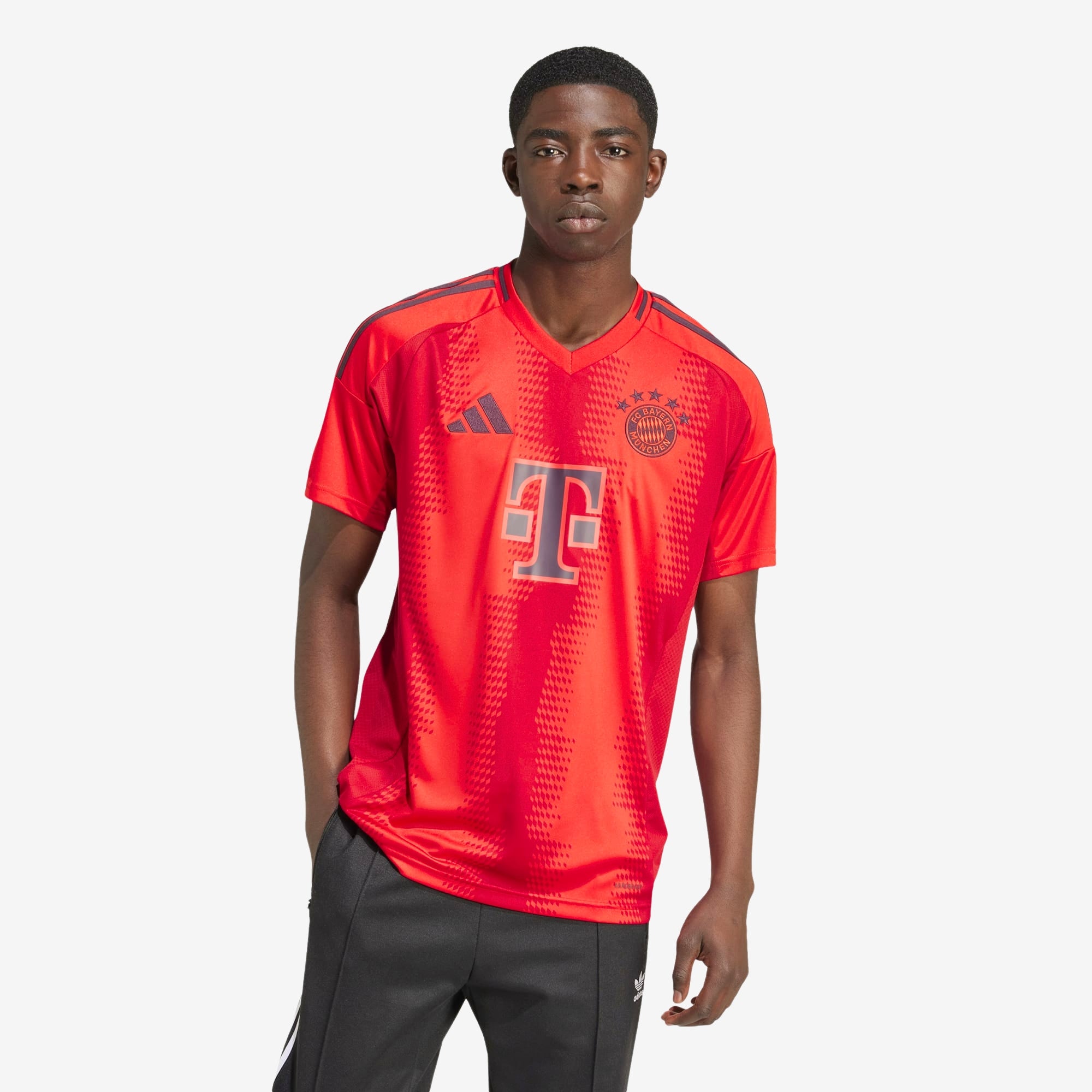 adidas FC Bayern 2024/25 Stadium Home Men's AEROREADY Soccer Replica Jersey - Red