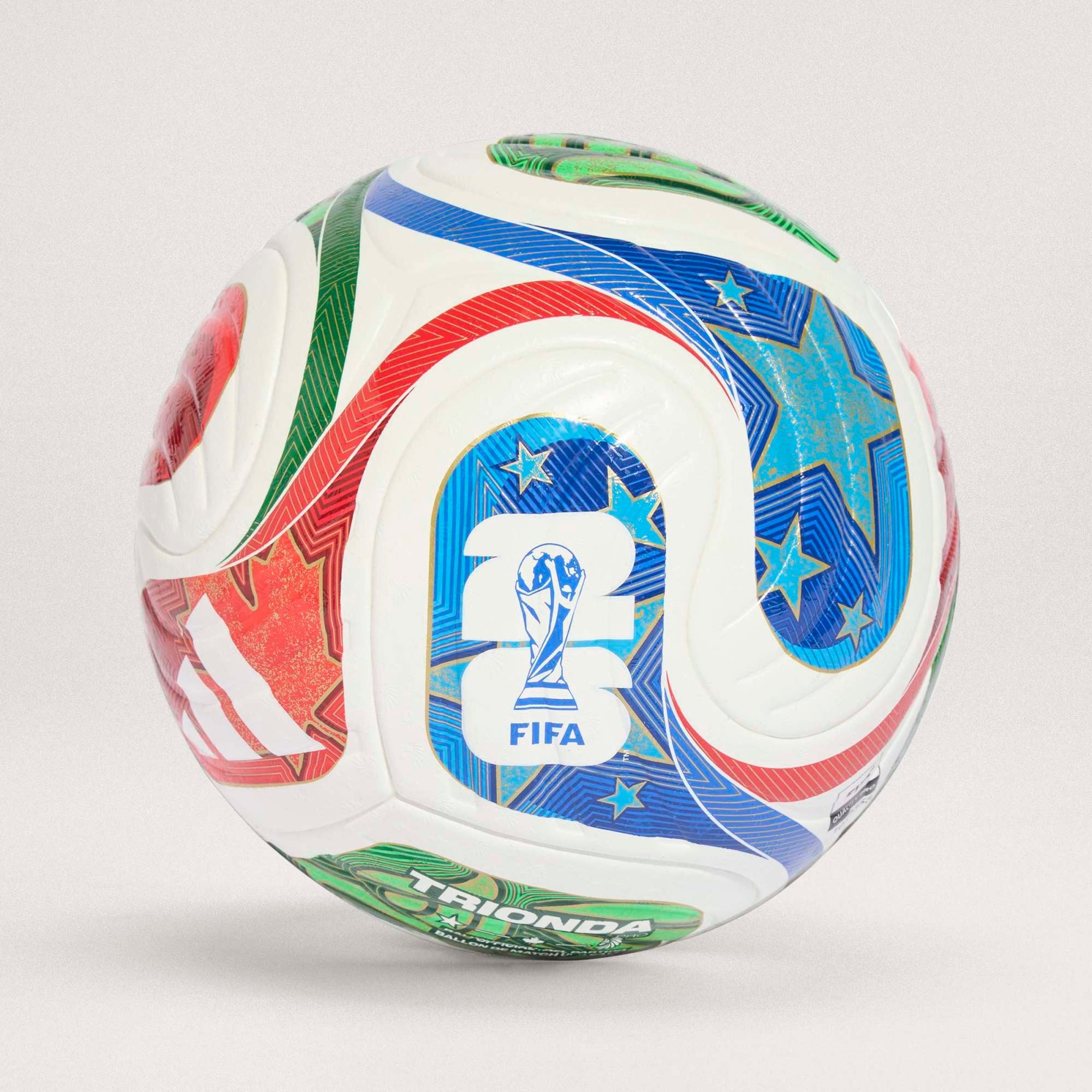adidas FIFA World Cup 26™ Trionda Pro Soccer Ball - White / Solar Blue / Hi-Res Red / Flash Lime