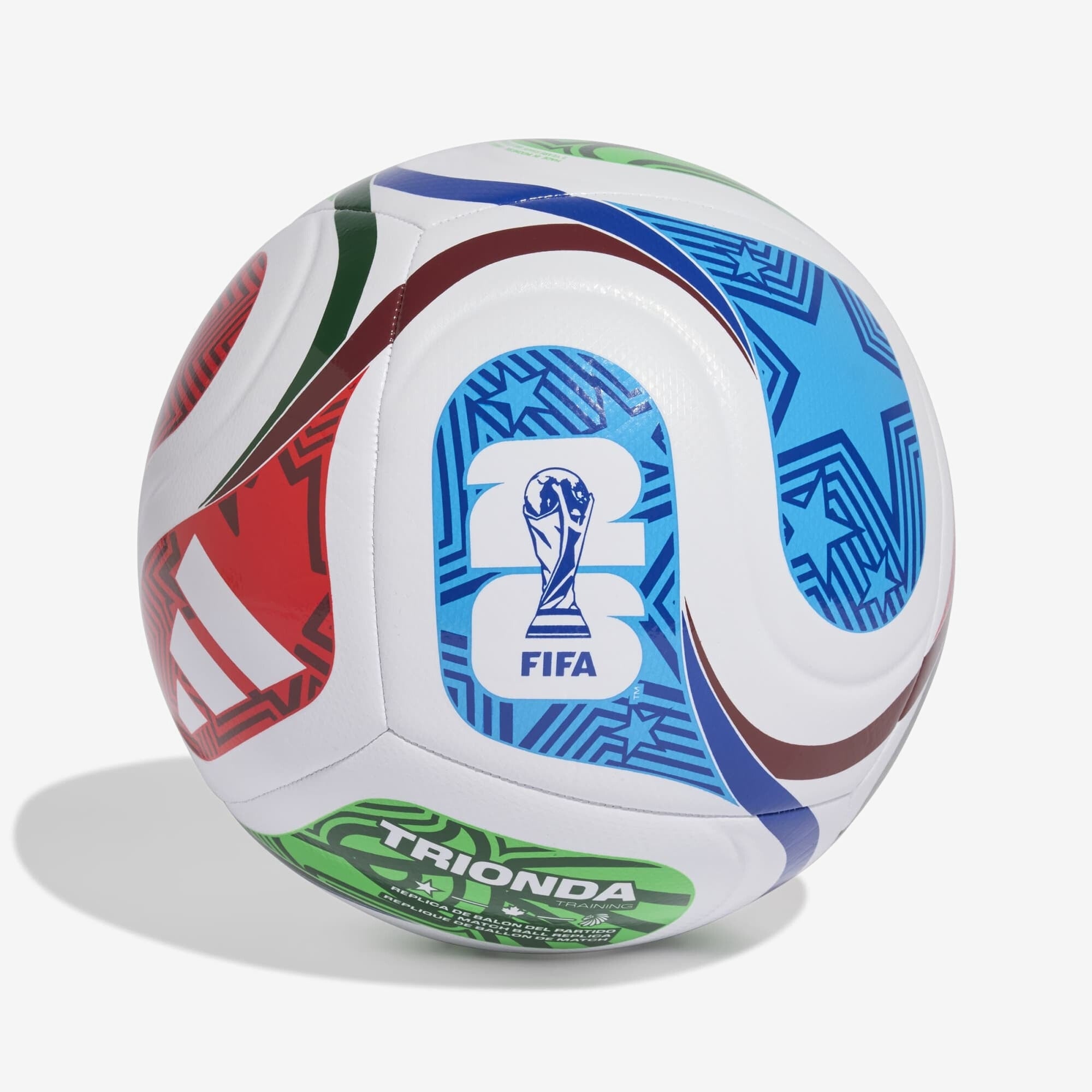 adidas FIFA World Cup 26™ Trionda Training Soccer Ball - White / Team Royal Blue / Solar Blue / Power Red