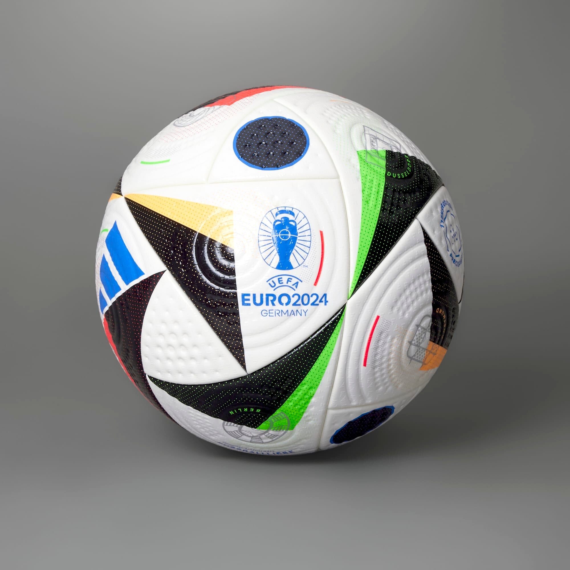 adidas Fussballliebe Pro Soccer Ball - White / Black / Glow Blue