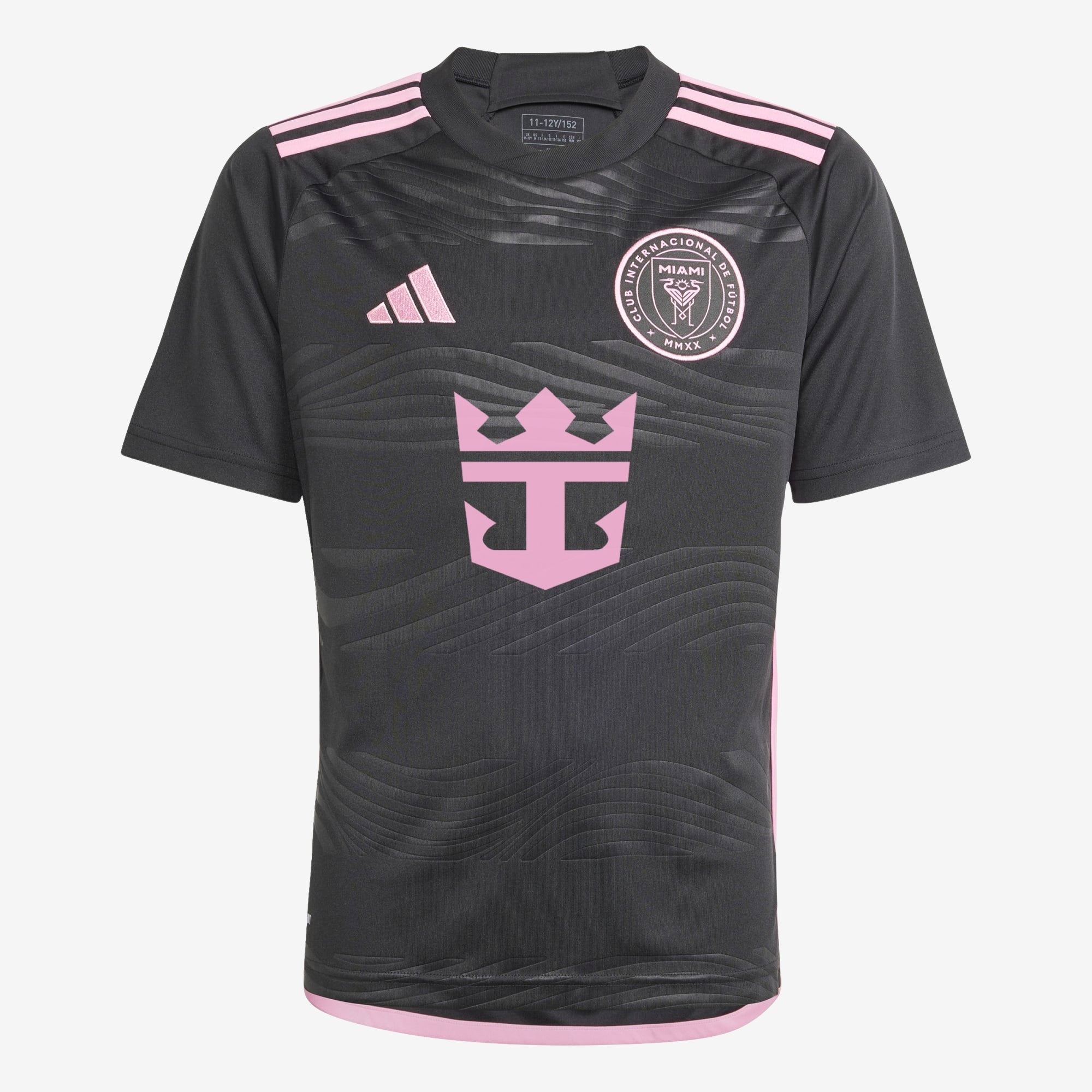 adidas Inter Miami CF 2023/24 Stadium Away Big Kids' AEROREADY Soccer Replica Jersey - Black / Bliss Pink