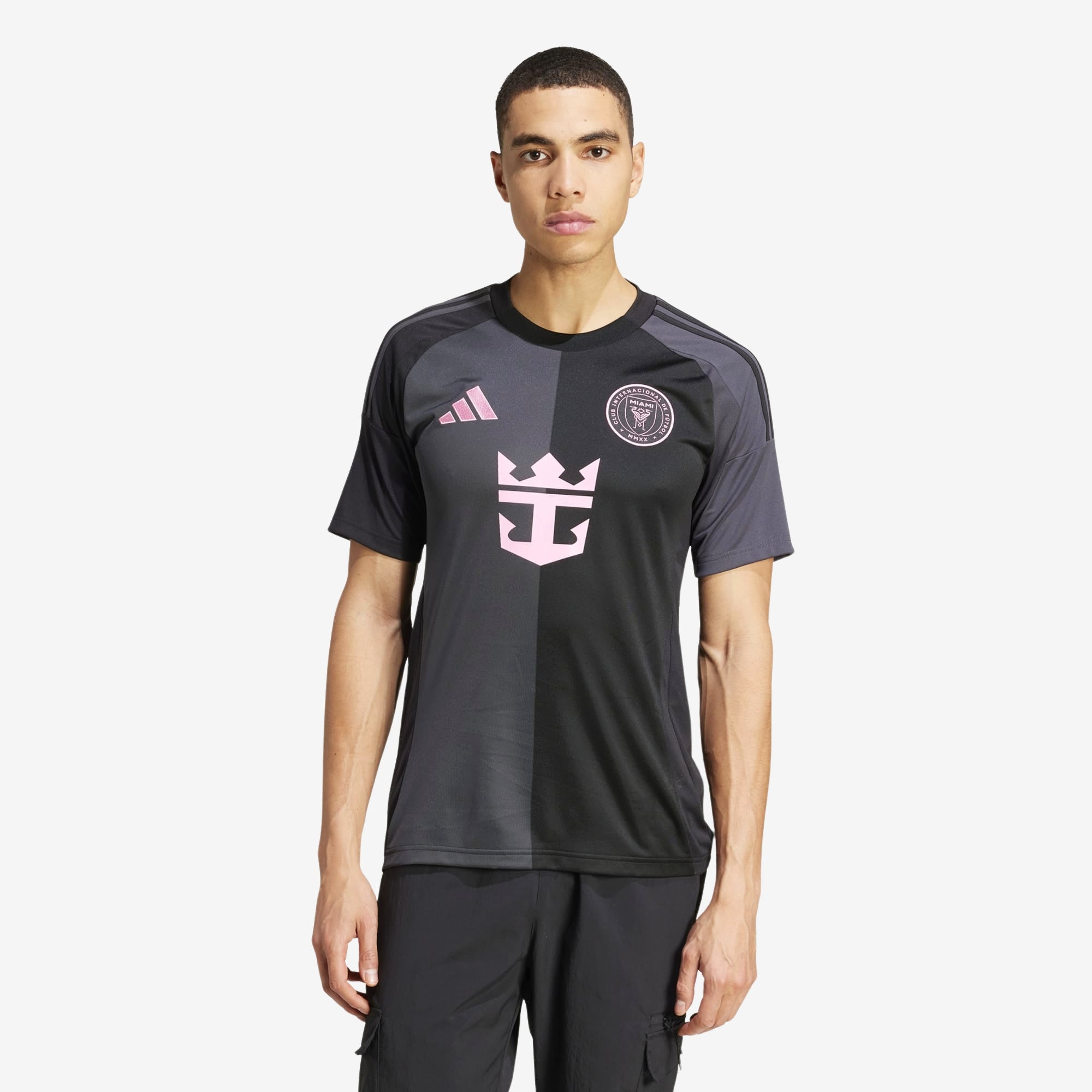 adidas Inter Miami CF 2025/26 Messi Stadium Away Men's AEROREADY Soccer Replica Jersey - Black