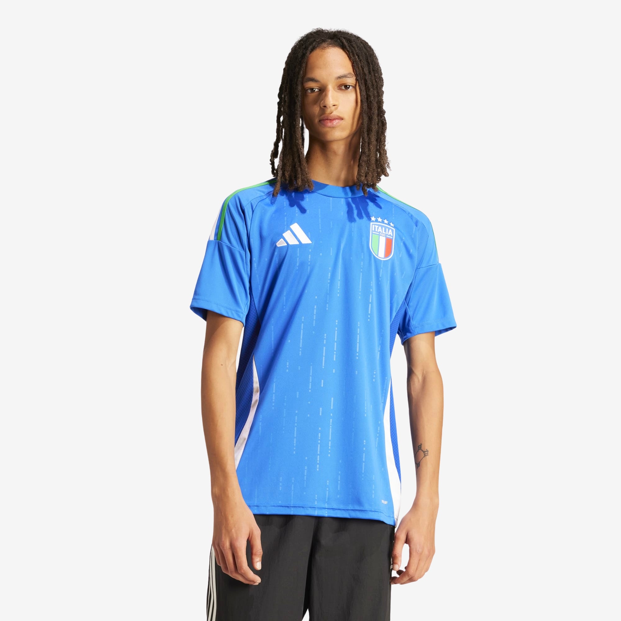 adidas Italy 2024 Stadium Home Men's AEROREADY Soccer Replica Jersey - Blue