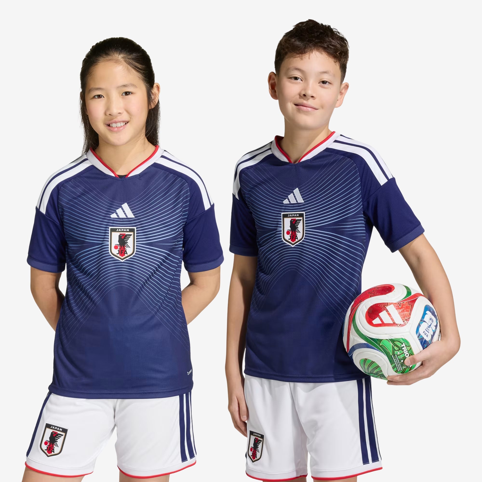 adidas Japan 2026 Stadium Home Big Kids' Soccer Jersey - Japan Blue / Ash Blue